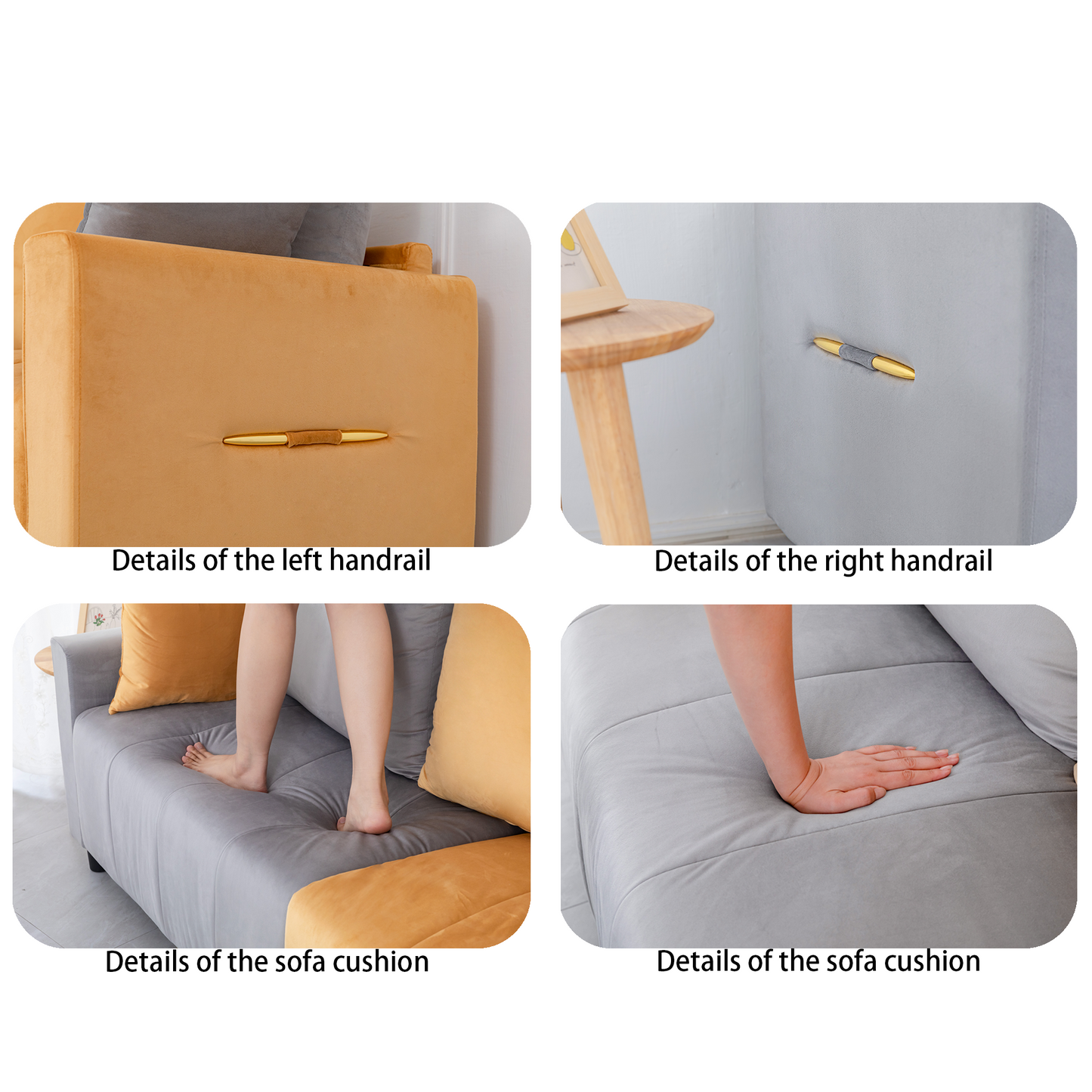 Velvet Modern 2-Seater Sofa