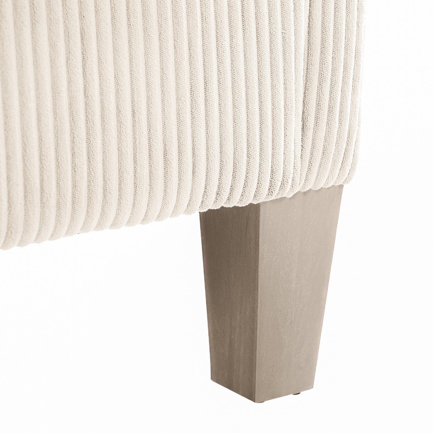 Padded Corduroy L-Shaped Sofa for Living Rooms, Apartment