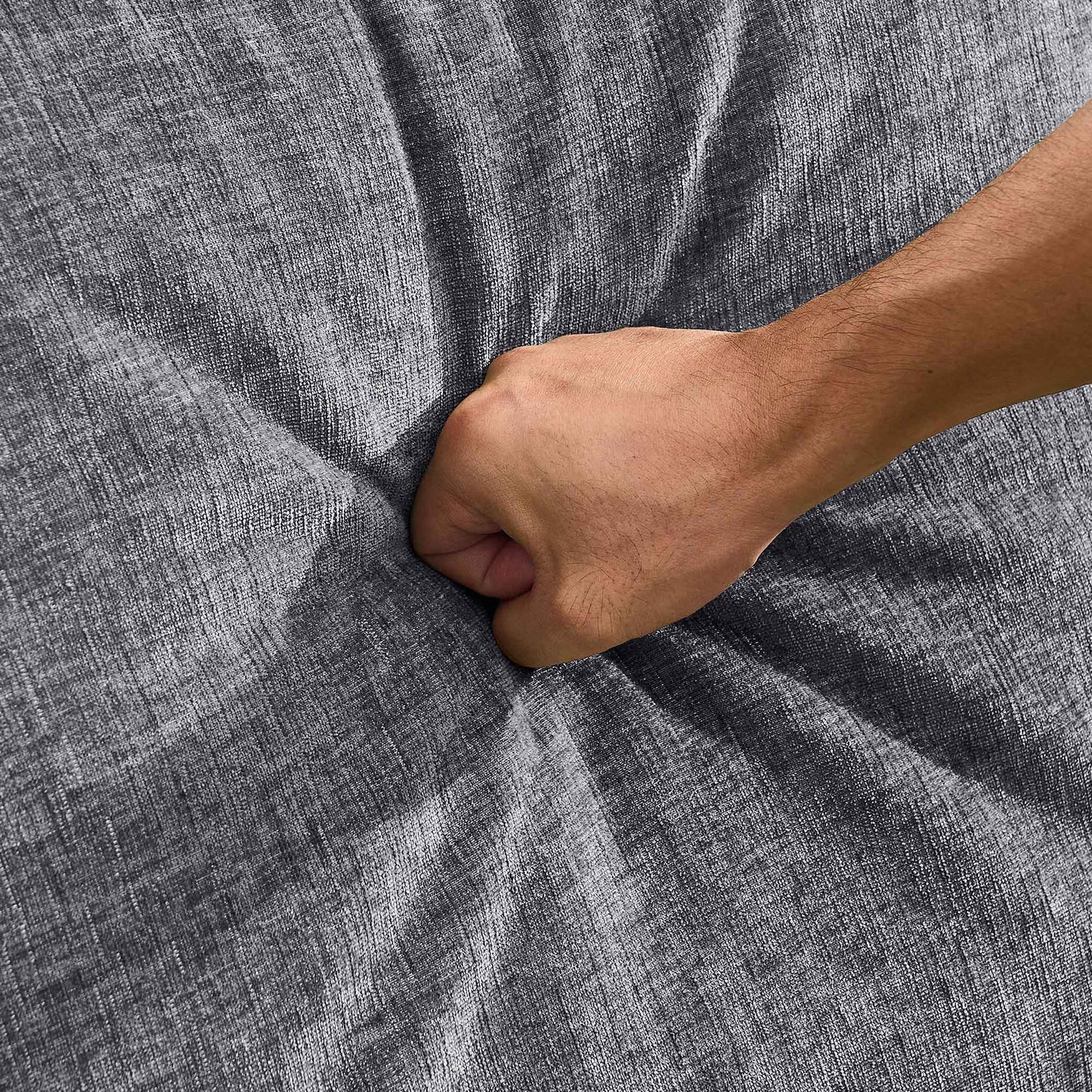 Chenille 3 Seat L-Shape Sectional Sofa with Storage Chaise