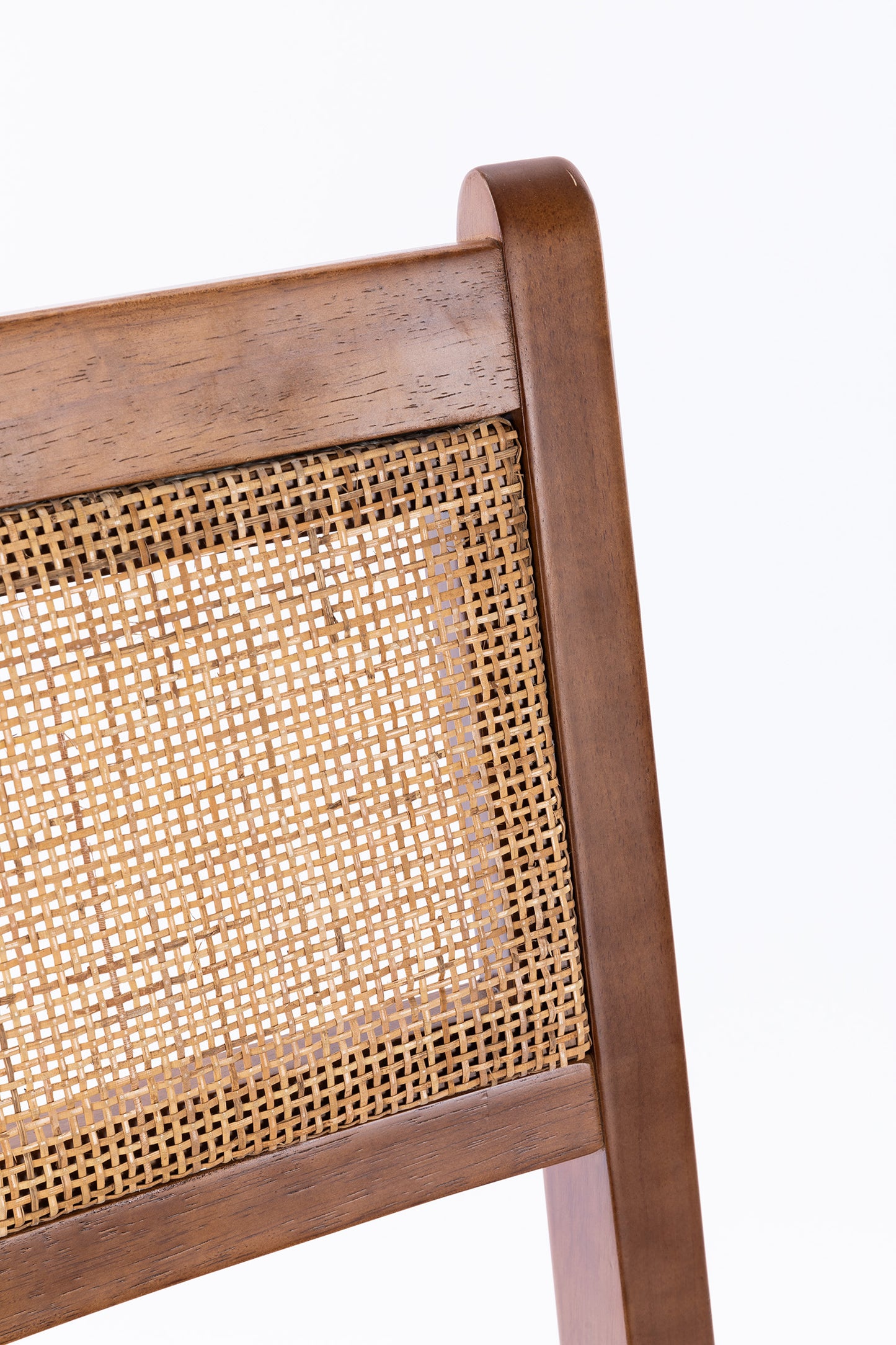 Rattan Leather Woven Strips Kitchen Dining Chair Set Of 2