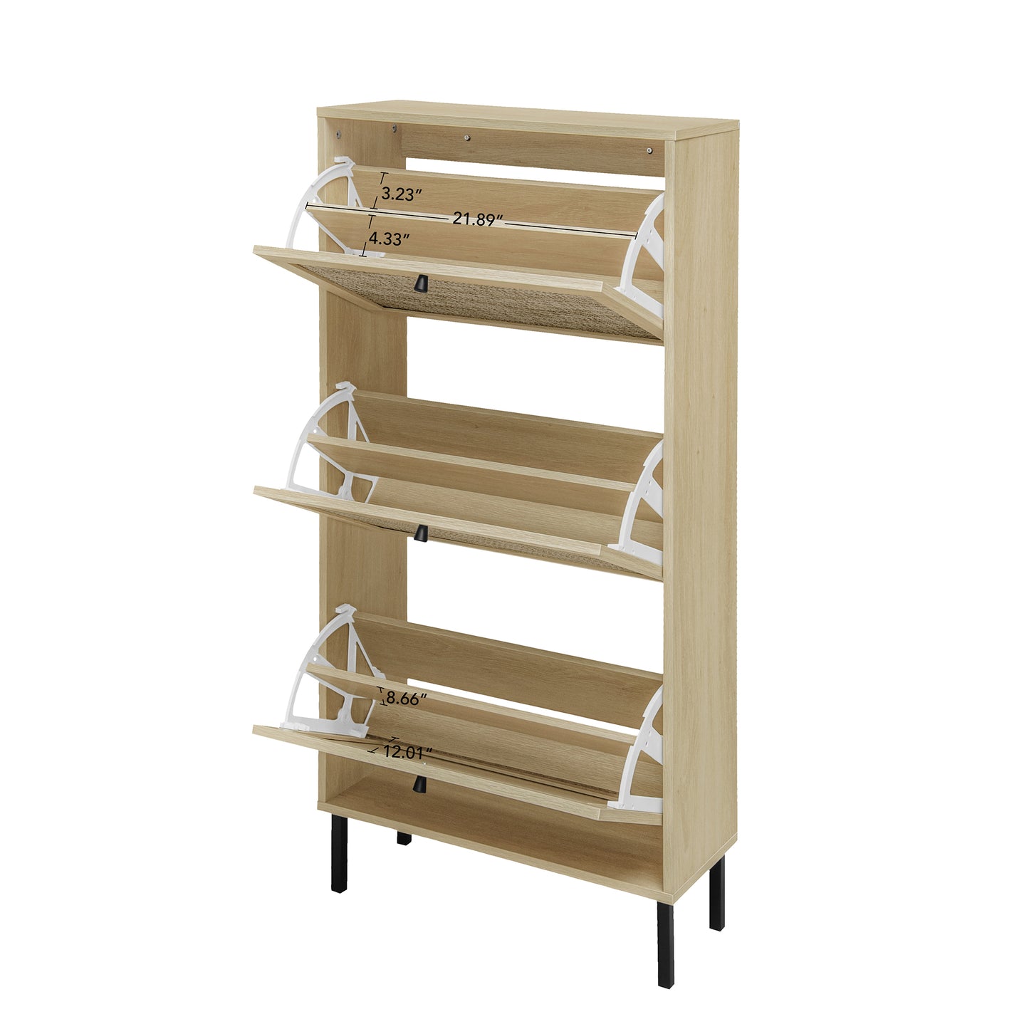 3 - Door Freestanding Modern Shoe Rack for Entryway: Ideal Shoe Storage