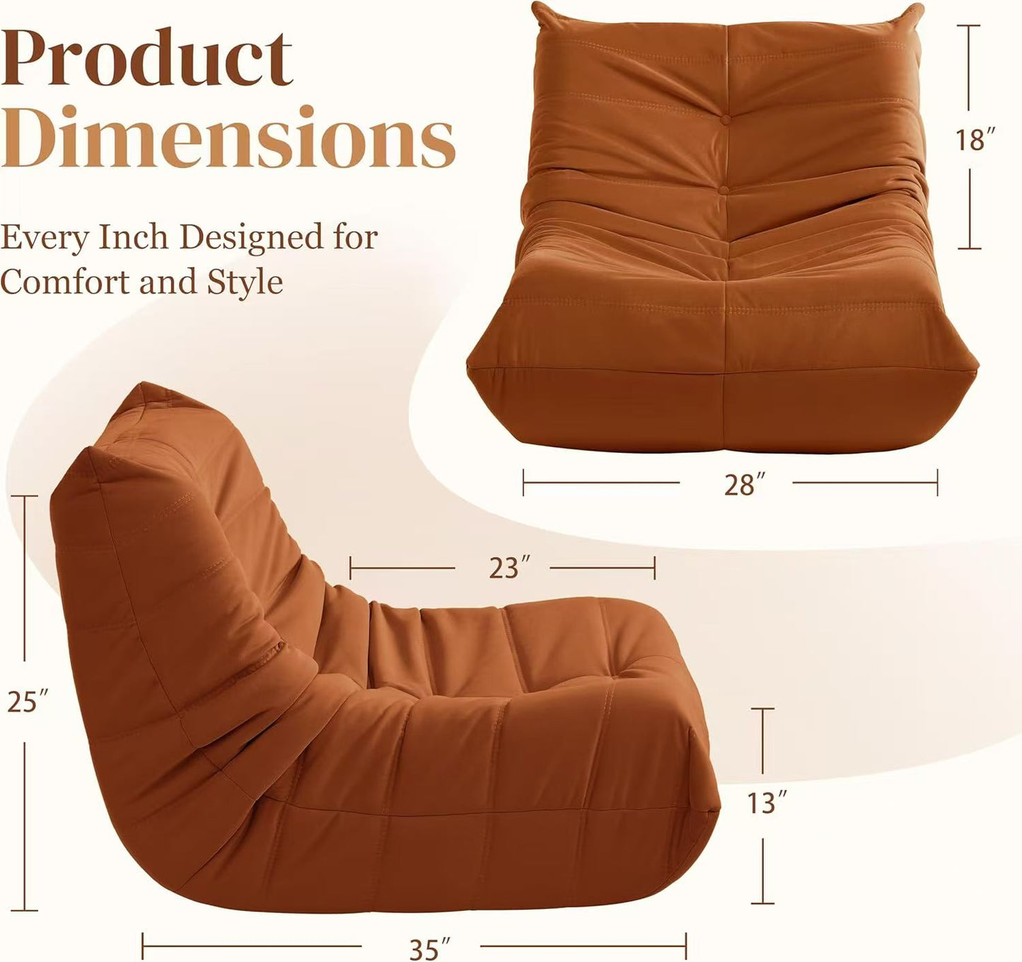 Accent Chair Button-Tufted Microfiber Comfy Chair