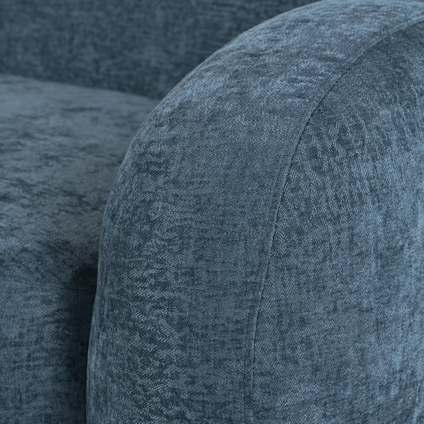 Minimalist Compression Sofa, Curved Design, 3-Seater Casual Sofa for Living Rooms