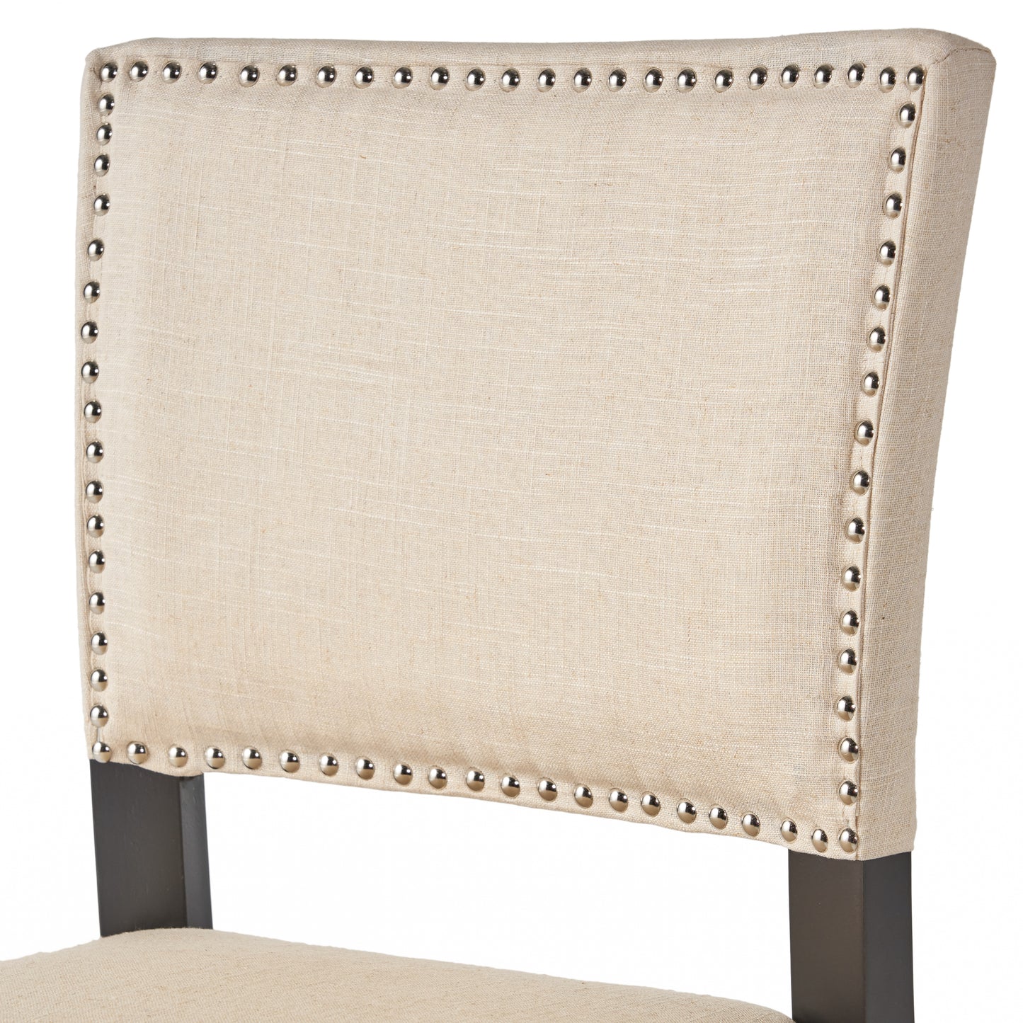 Barstools With rivet decoration wood Frame fabric Sponge cushion and Upholstered Barstools