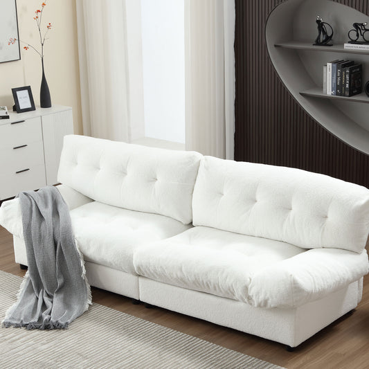 Teddy Velvet Fabric Cloud Style Sofa