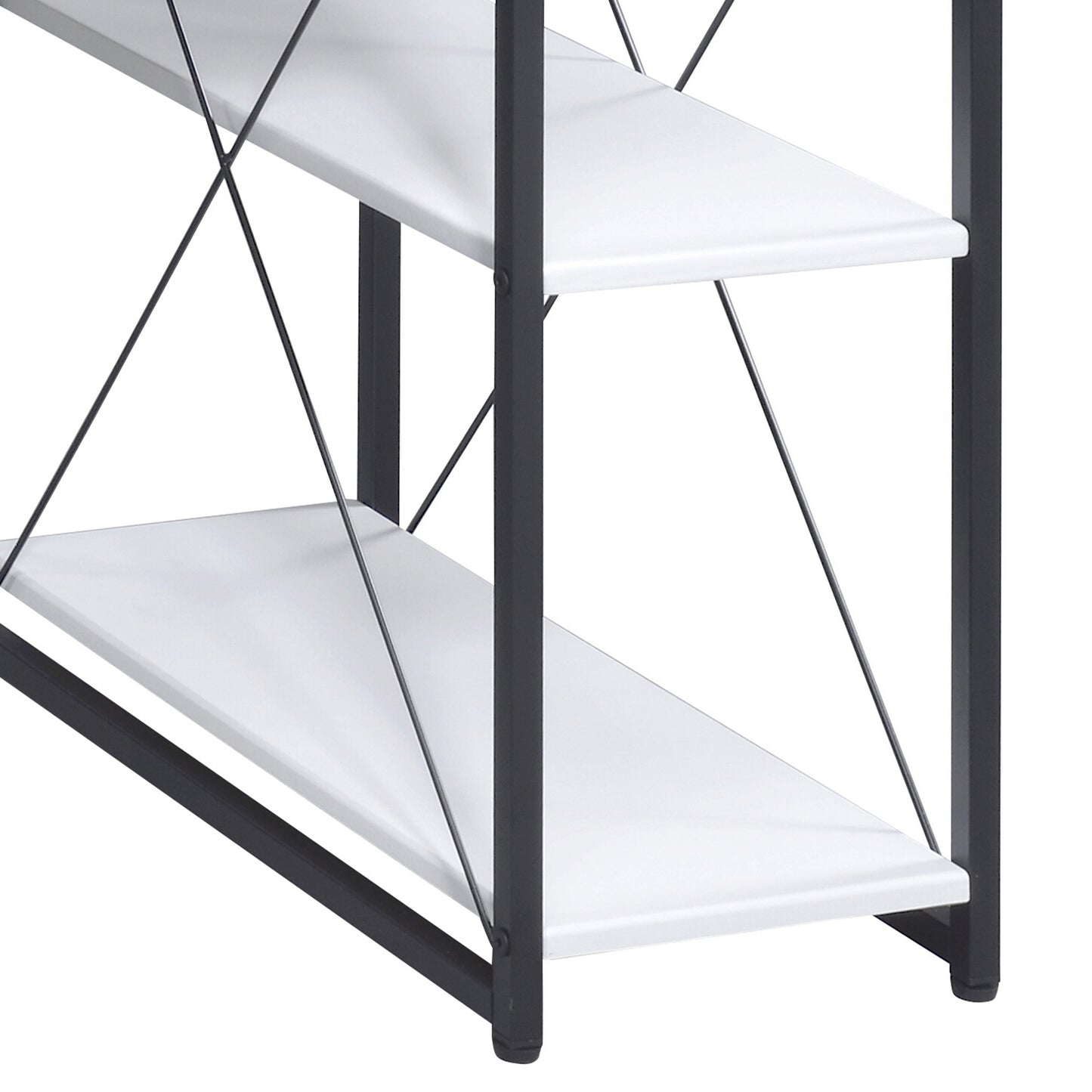 Desk with Open Shelves and Hutch