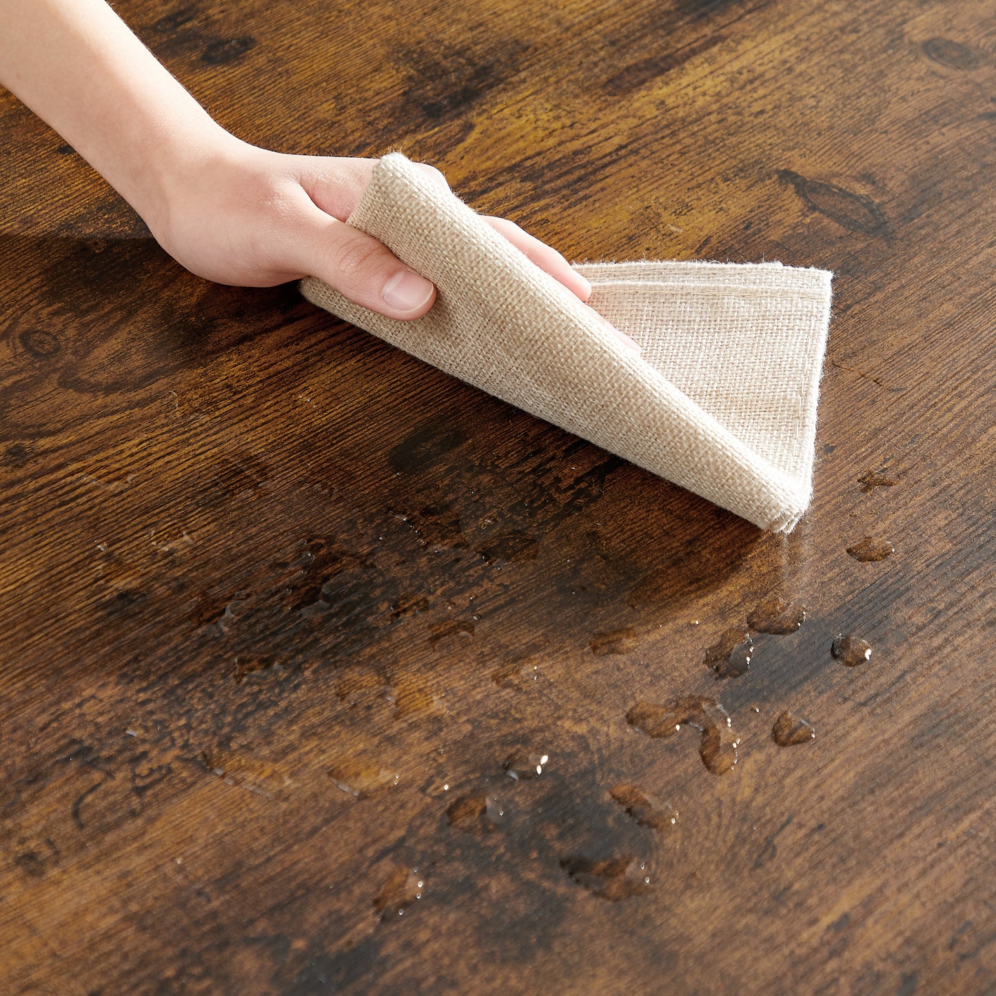 70.9" Rectangular Marble - Grain Dining Table: Waterproof, Seats 8, Adjustable Legs for Living Room (Table Only)