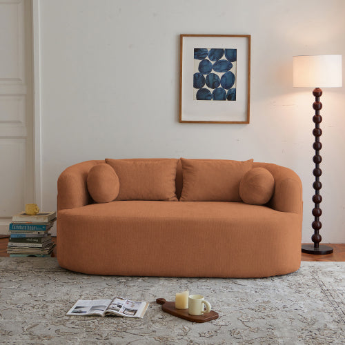 Sofa-in-a-Box, Memory Foam 2-Seater Couch, No Installation & Easy to Transport, Deep Seat Modern Sofa with chenille Fabric