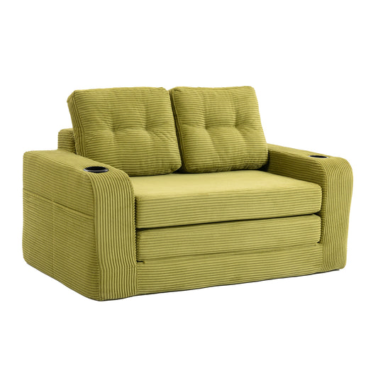 Convertible Sofa Bed – 2-in-1 Expandable Double Sofa Bed, Fold Out Floor Couch with Pillows