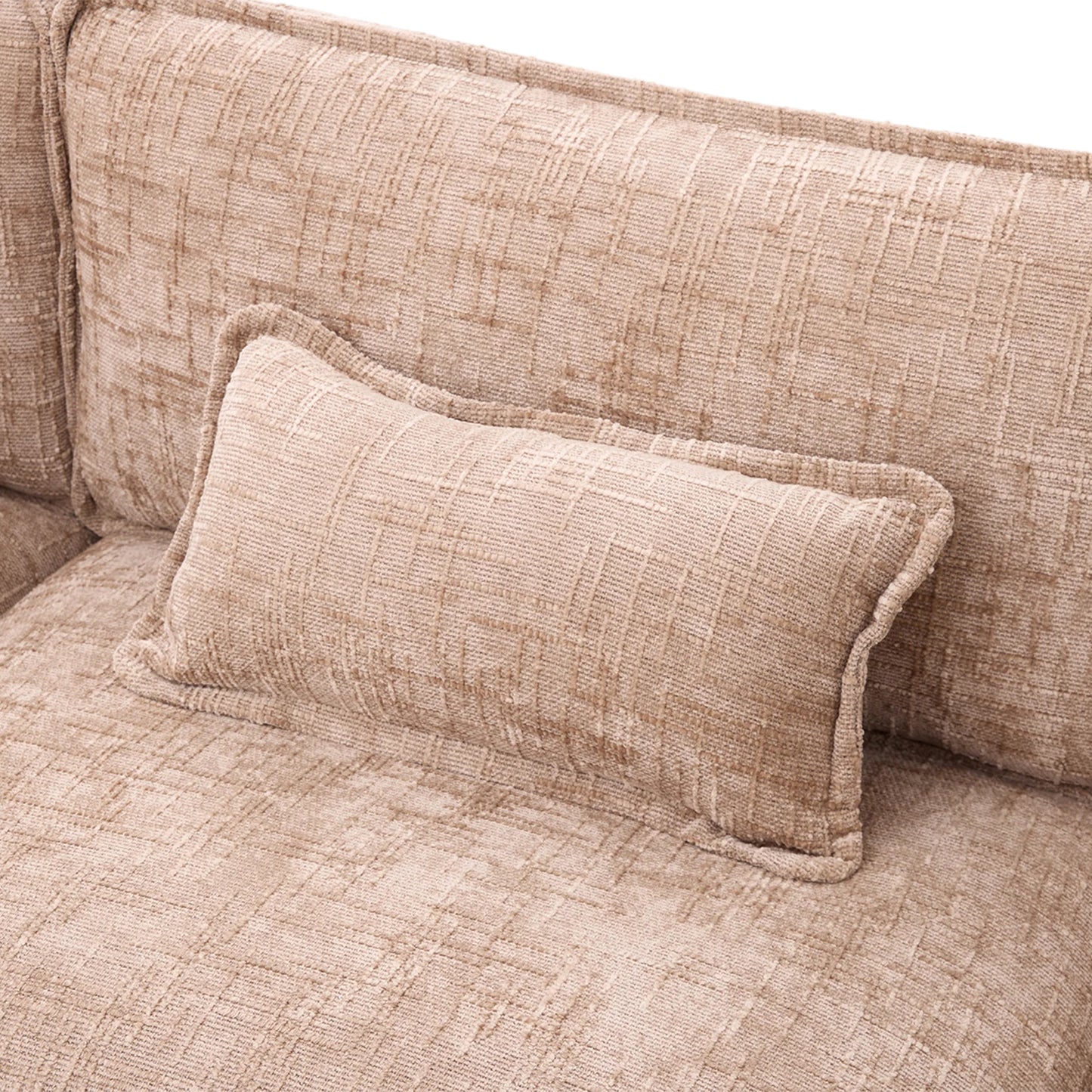 Modern Chenille L Shaped Couch, Comfy Boucle Modular Sofa Sleeper with Movable Storage Ottoman, Phone Holder, USB Charging Port