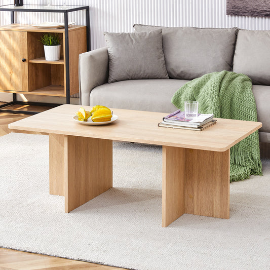 Modern Practical Wood-Colored Coffee Table