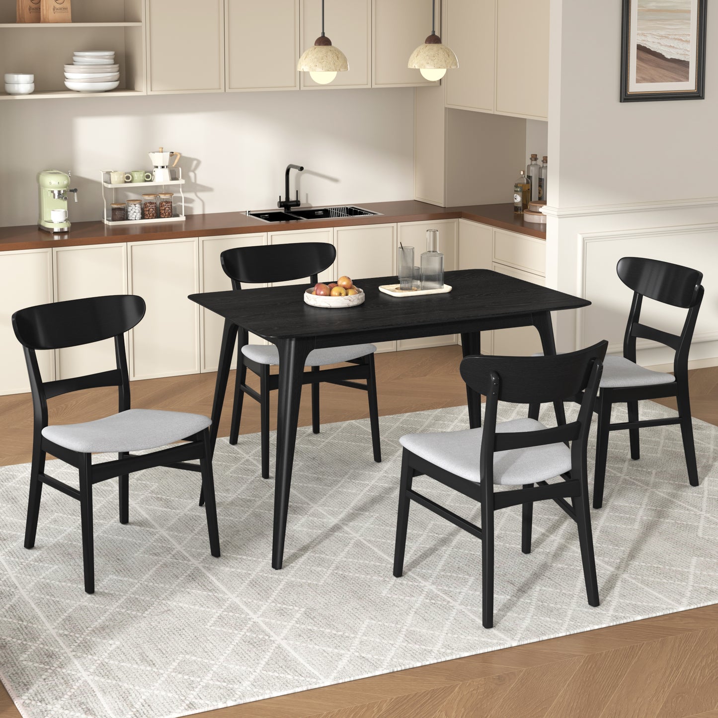 Modern 5-Piece Dining Set ,Dining Table ,Dining Chairs
