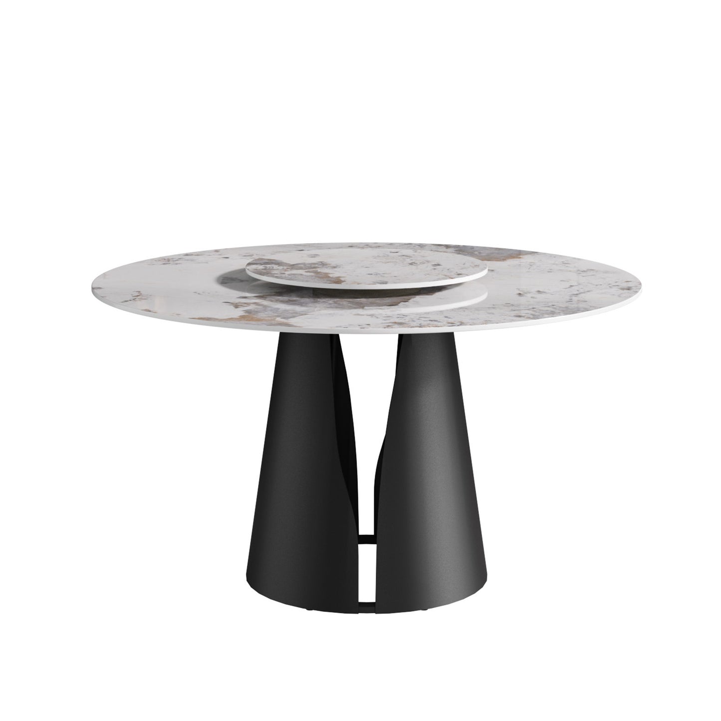 53-Inch Round Marble Top Dining Table(Dining Table Only)