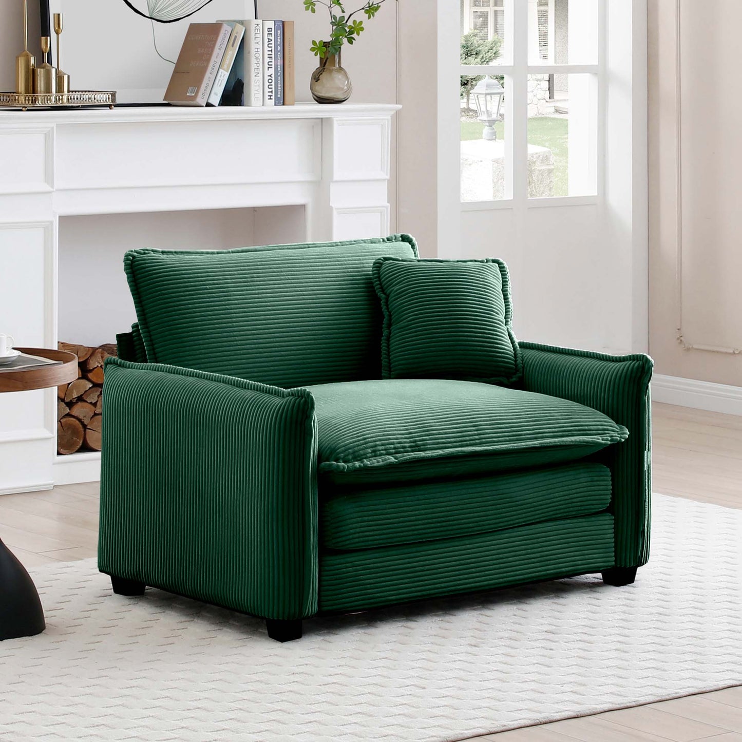 Comfortable Single Deep Seat Sofa With One Pillow