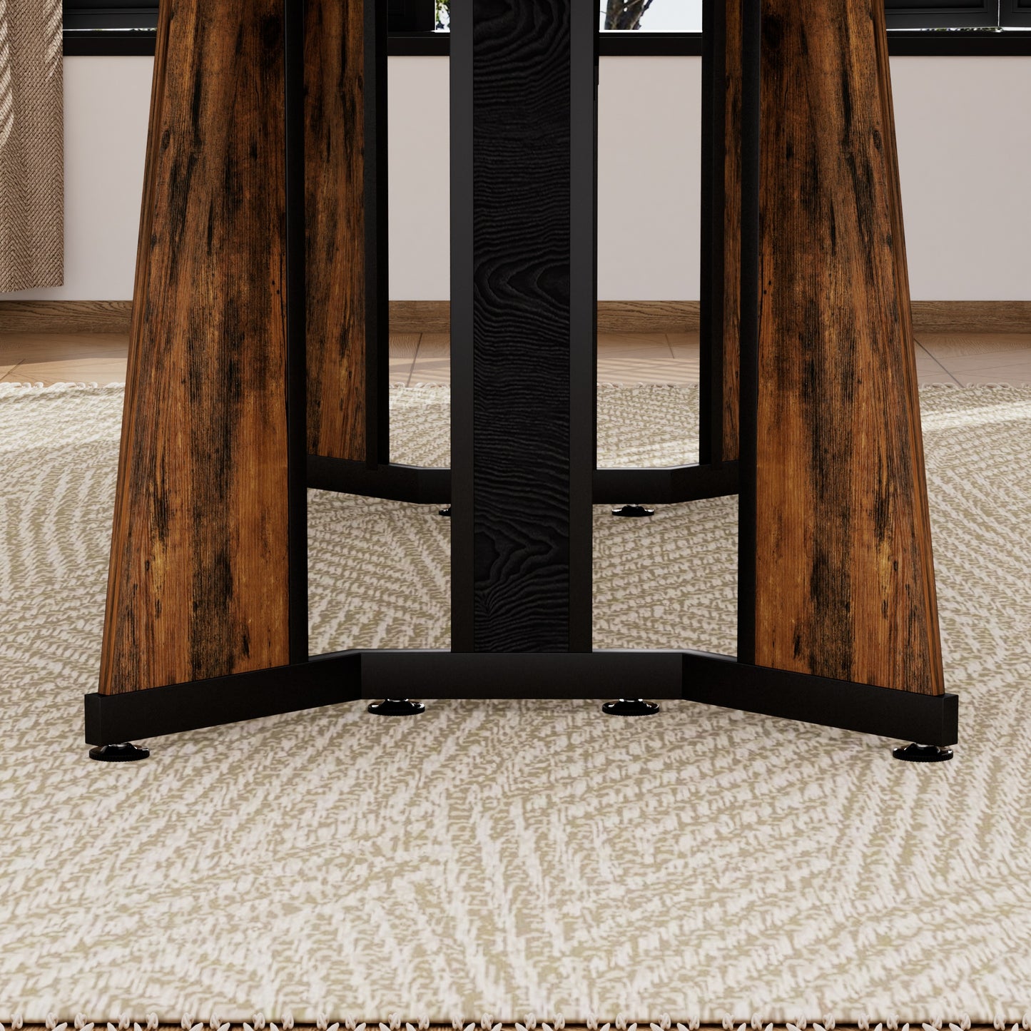 70.9" Rectangular Marble - Grain Dining Table: Waterproof, Seats 8, Adjustable Legs for Living Room (Table Only)