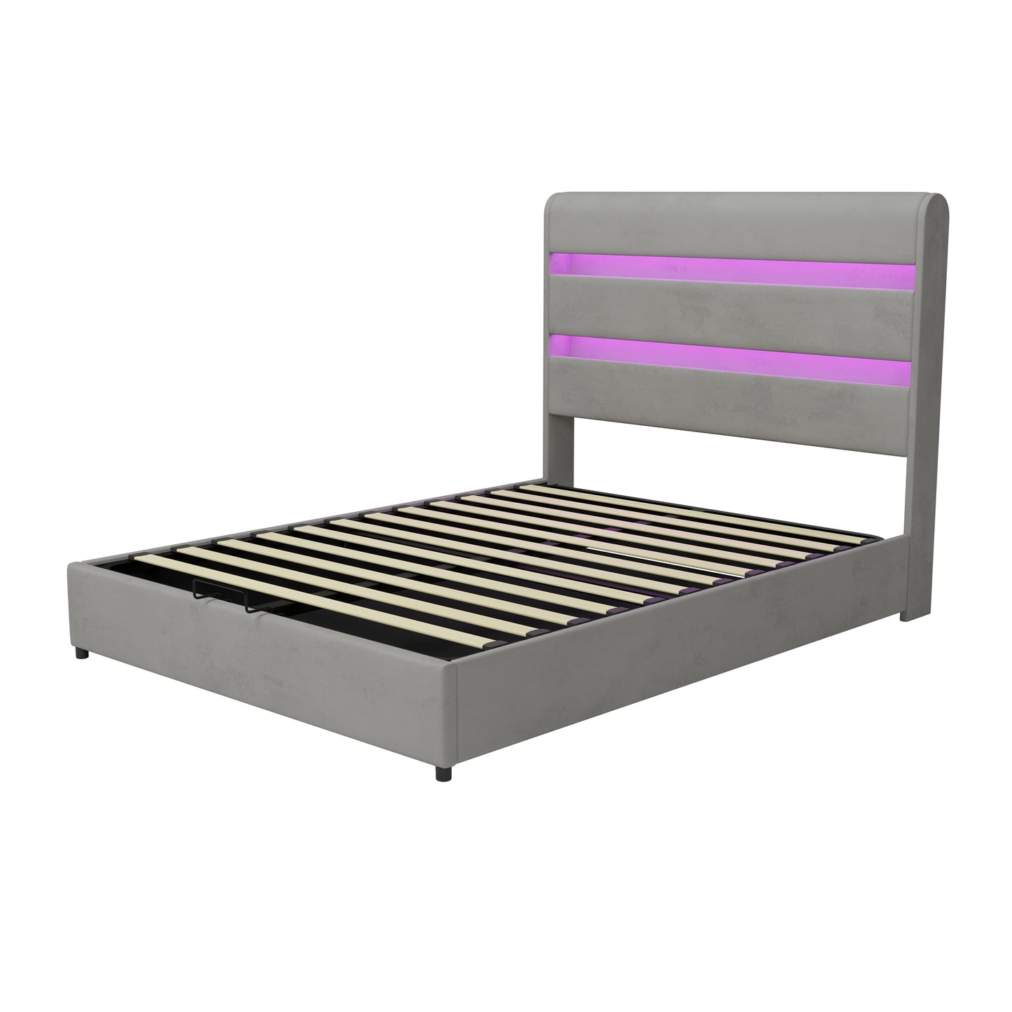 Upholstered Platform Hydraulic Storage Bed