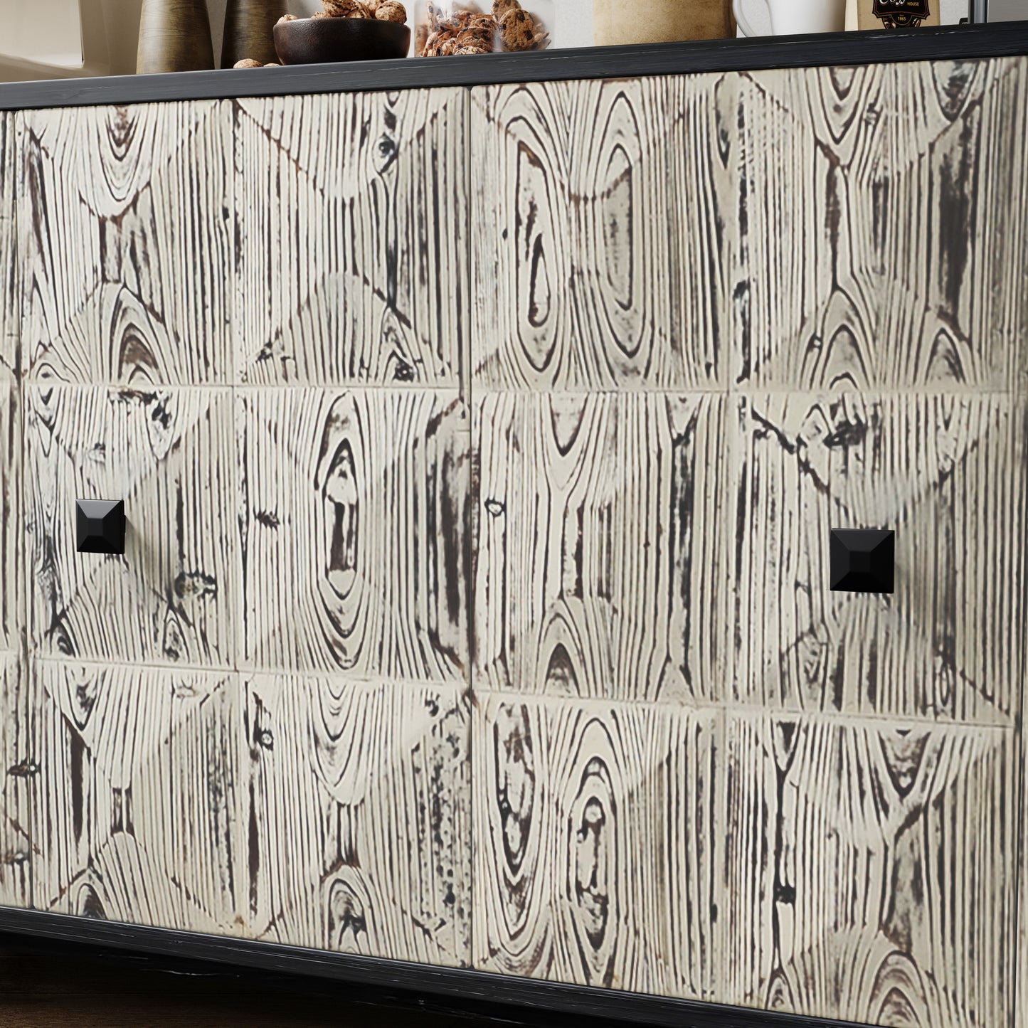 59.84" Vintage Sideboard - 4 Doors, Multi-Room Storag