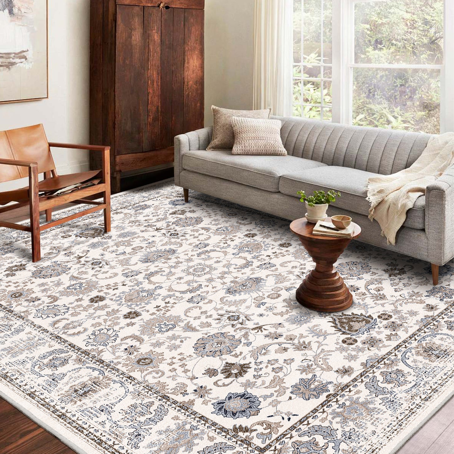 Area Rug Vintage Bohemia Non-slip Washable Rug