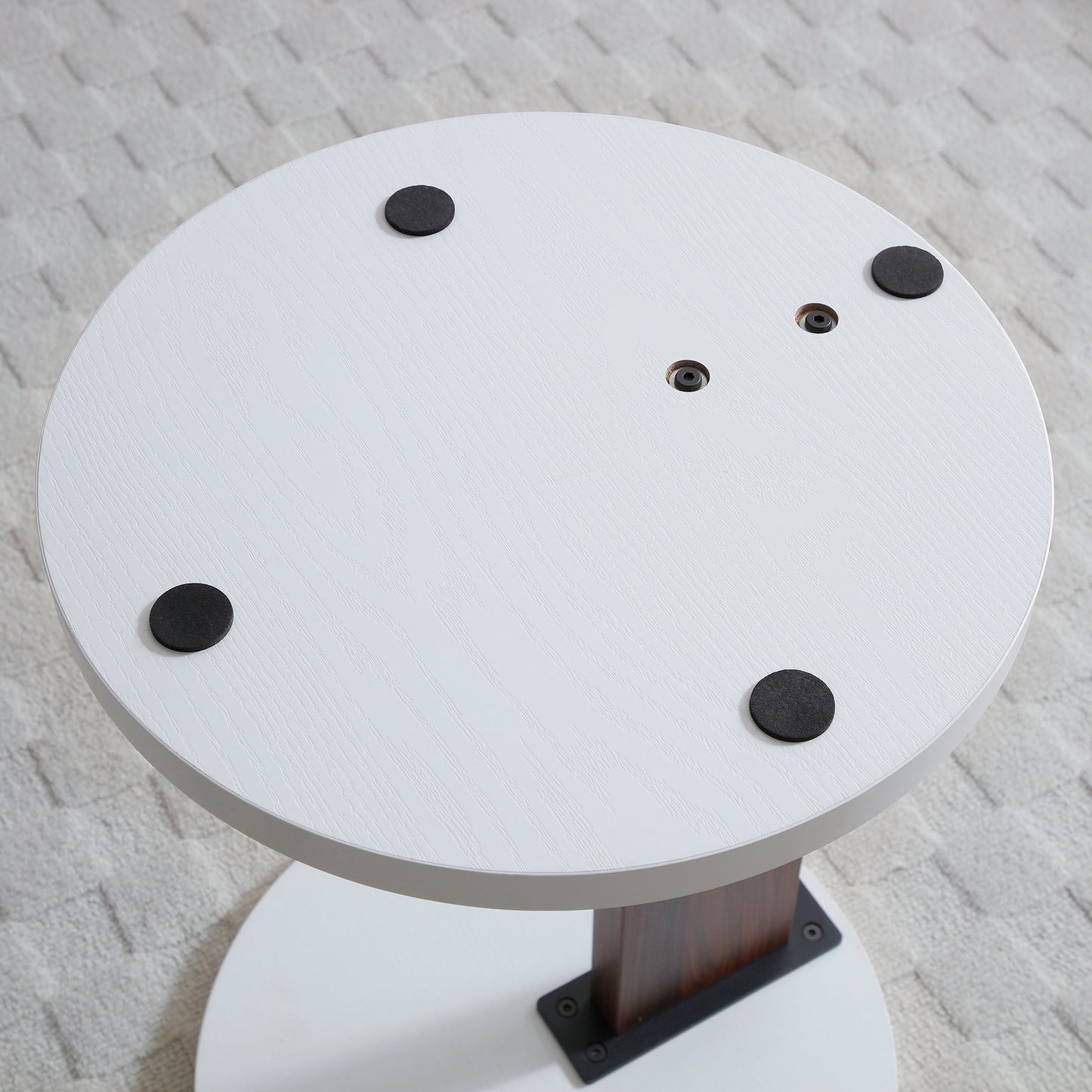 Square Coffee Table with Rotating Top and 2 Drawers