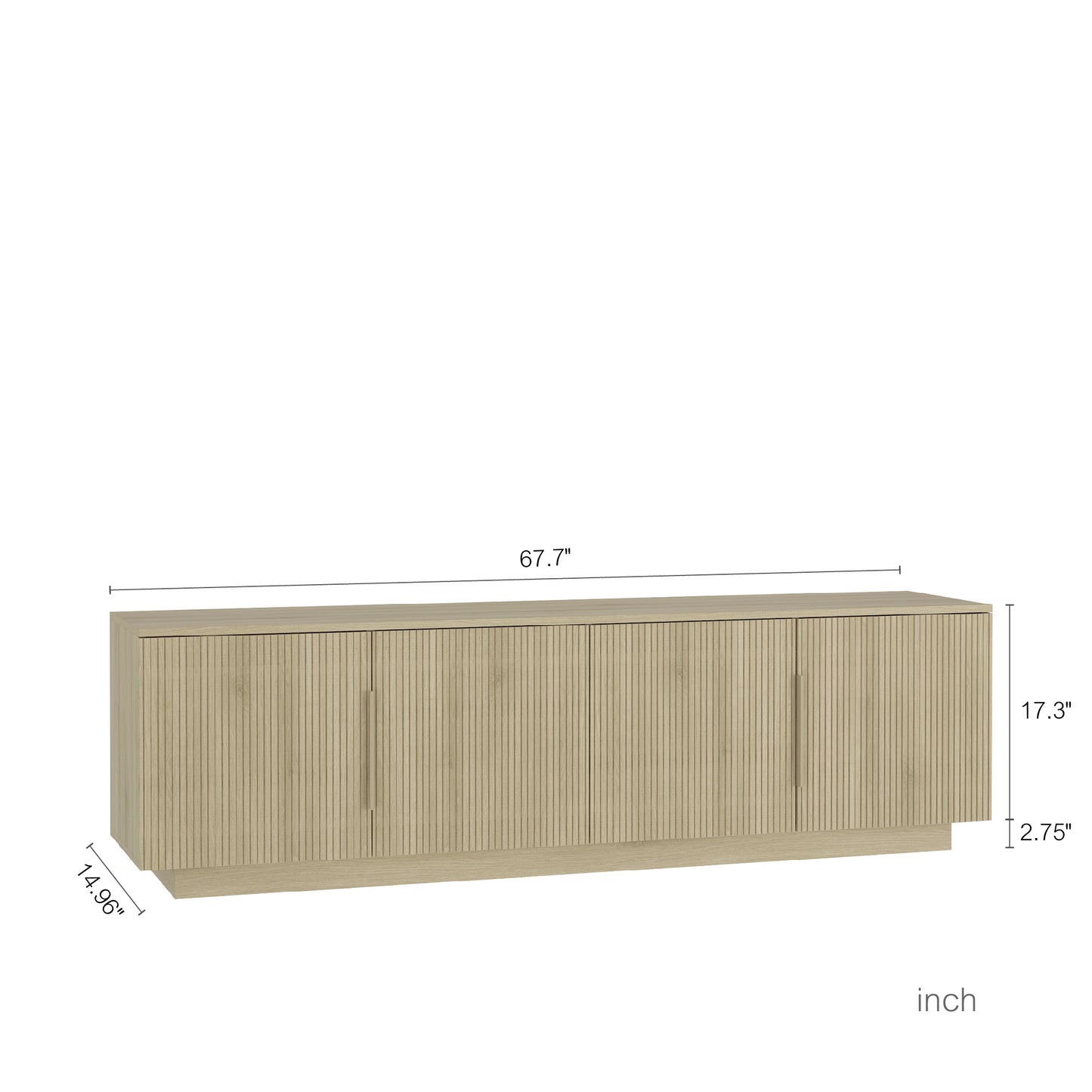 TV Cabinet Entertainment Center / TV Stand with 16 Color LED