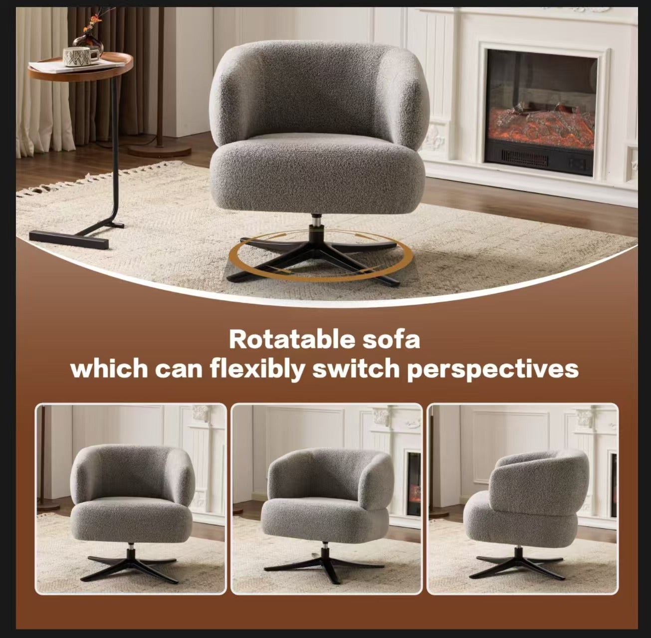 Cuddle-style leisure swivel sofa chair