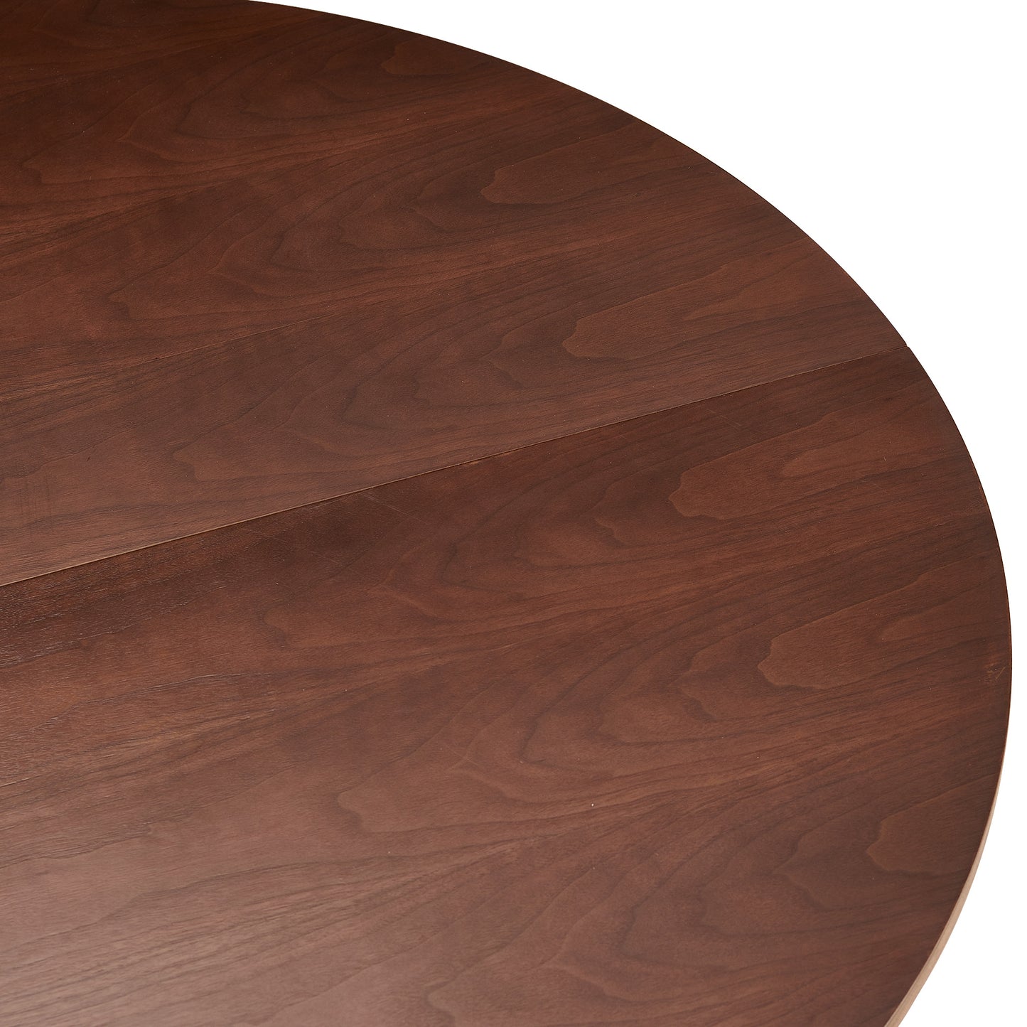 Round Dining Tables with Wood Strip Base Wood Veneer Tabletop 4 Colors