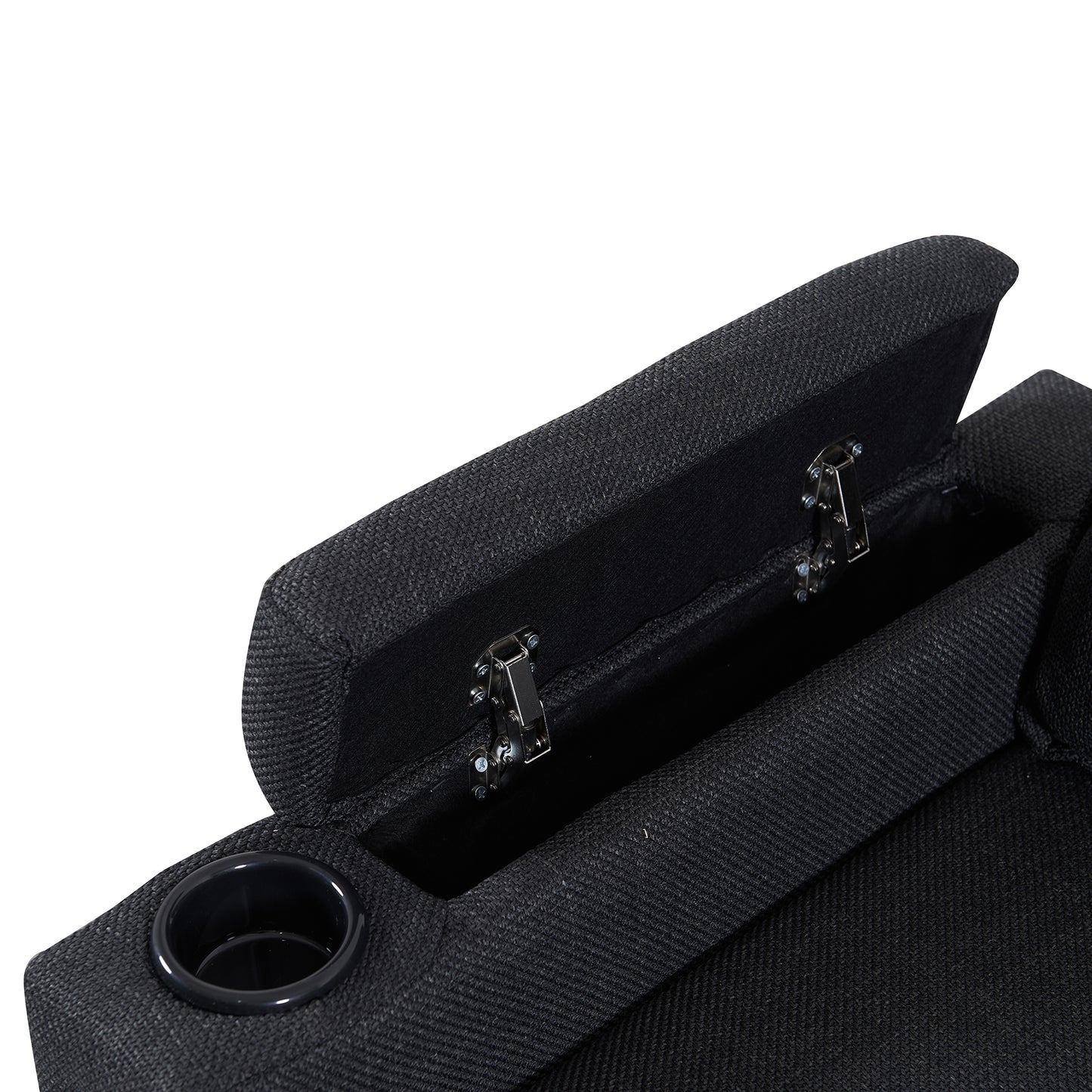 Upholstered sectional Couch, L Shaped knock down 3-seat combo sofa with storage ottoman