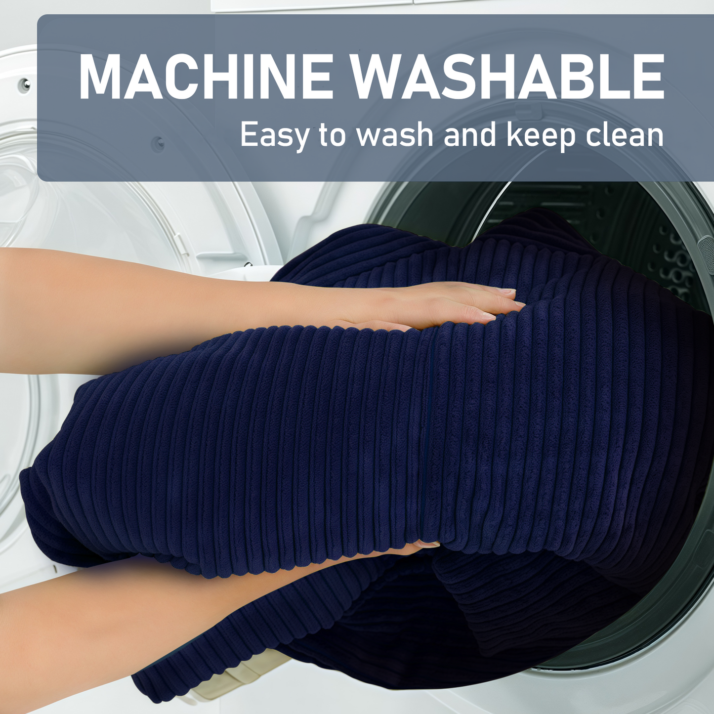 Corner Sleeper Sofa with 6 Pillows: Modern Corduroy, Deep Seat for American Living Rooms