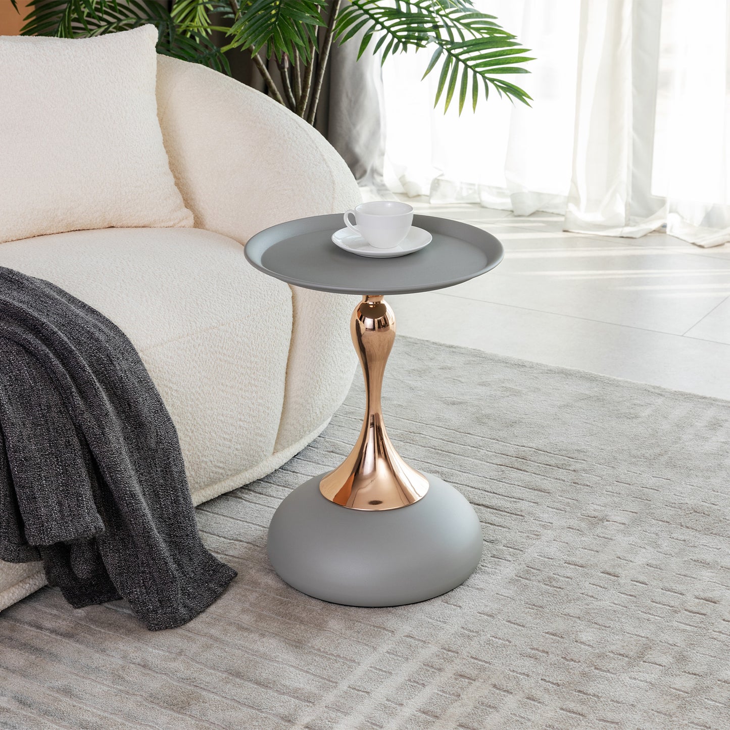 Mermaid Tail End Coffee Table Round Side Table