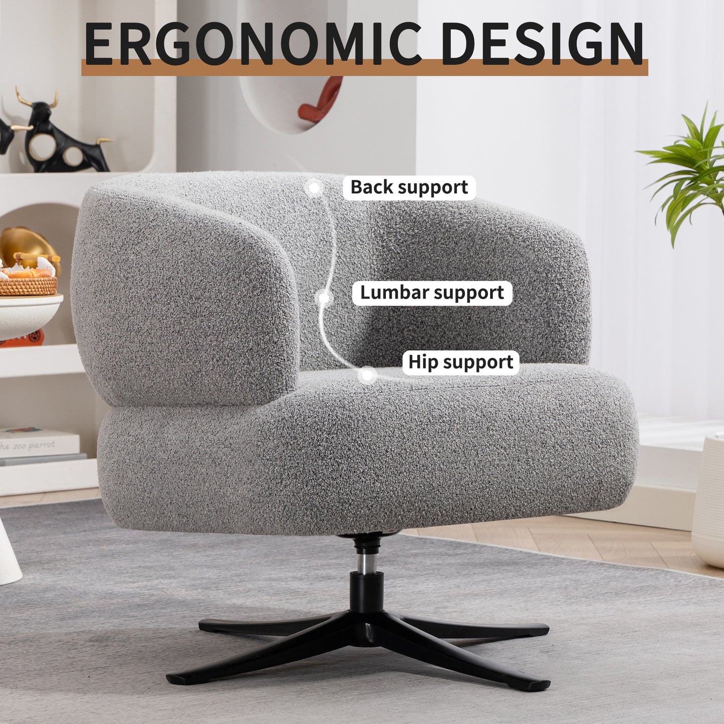 Cuddle-style leisure swivel sofa chair