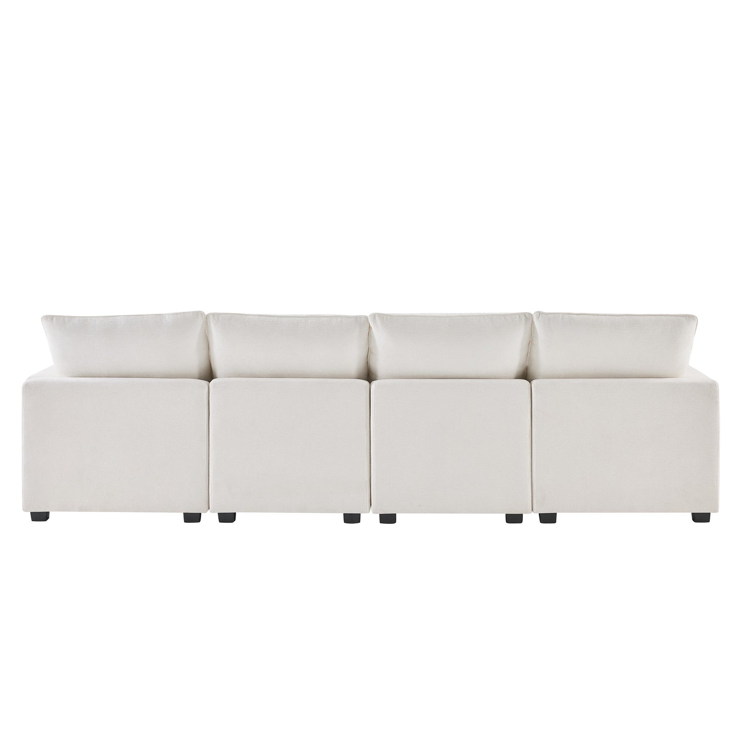 4-7 Seat Chenille Sectional Couch Set with 2 Pillows