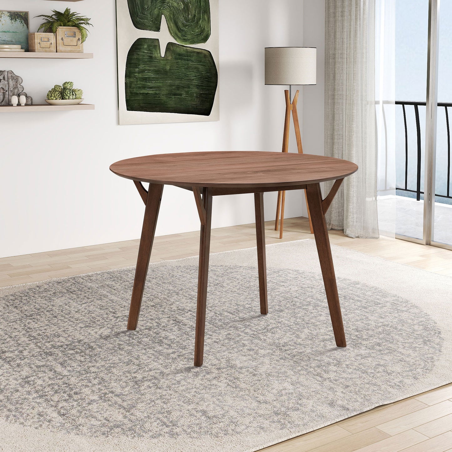 42 Inch Wooden Round Dining Table  for Living Room,Apartment,Restaurant