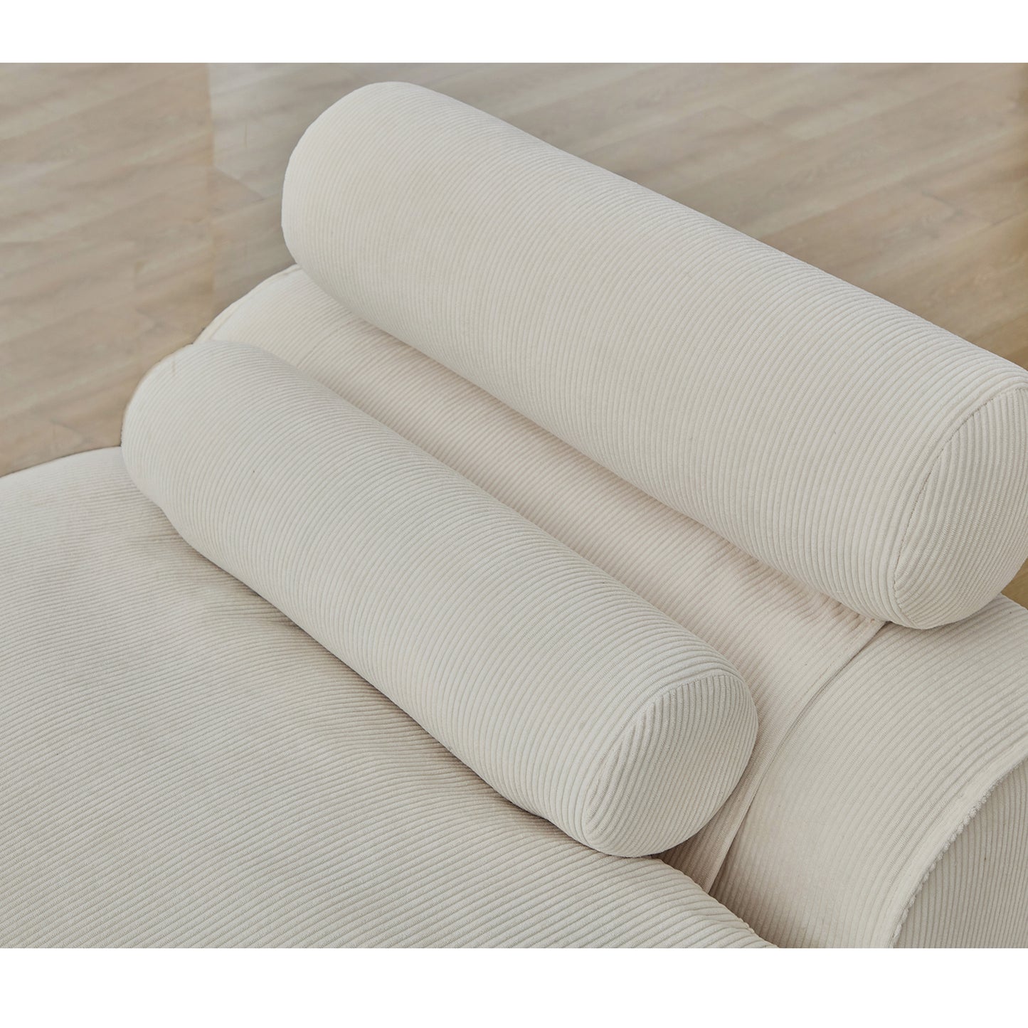 Modular Sofa,No Armrests,At will DIY,Soft Corduroy Fabric,Neck Pillow-Back Lounge Sofa Chair