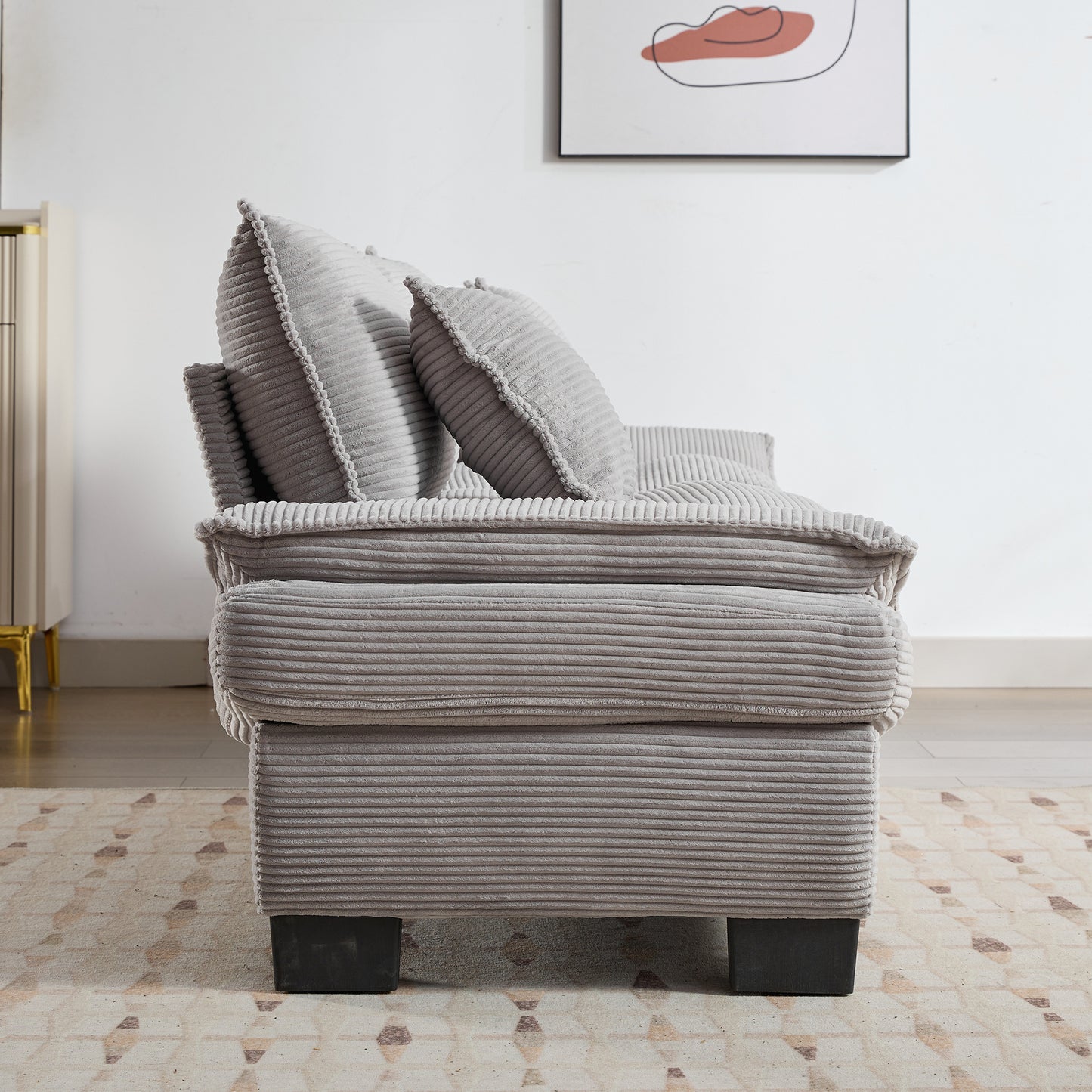 Corduroy Sofa Sleeper Loveseat - Comfy, Deep Seat 5 Colors