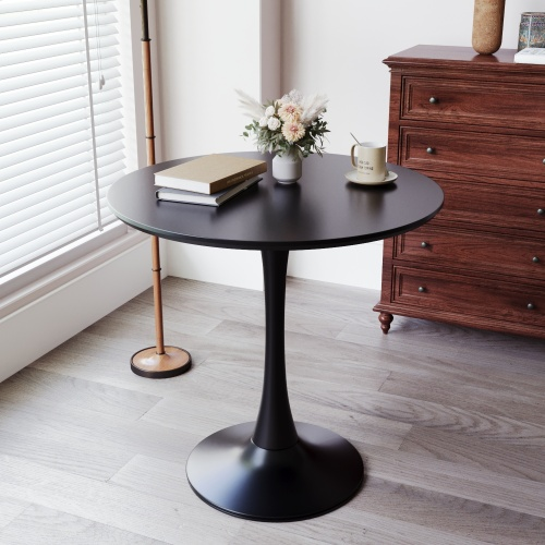 Round Coffee  Table, Modern Dining Table, MDF Top and Steel Base Tulip Round Kitchen Table