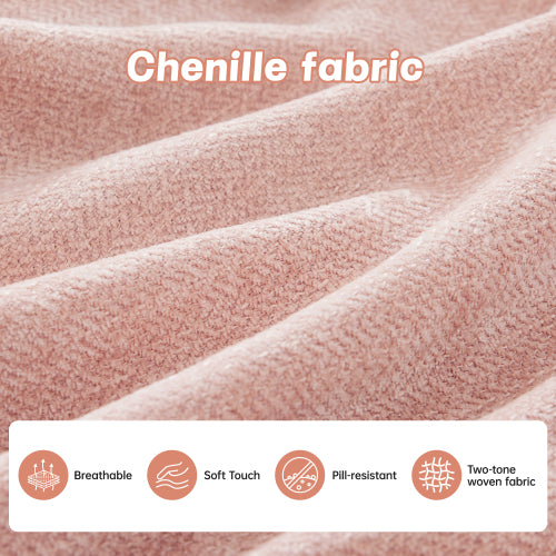 Modular Sectional Couch Chenille Fabric High-Density Foam 2-4 Seats ottoman Optional