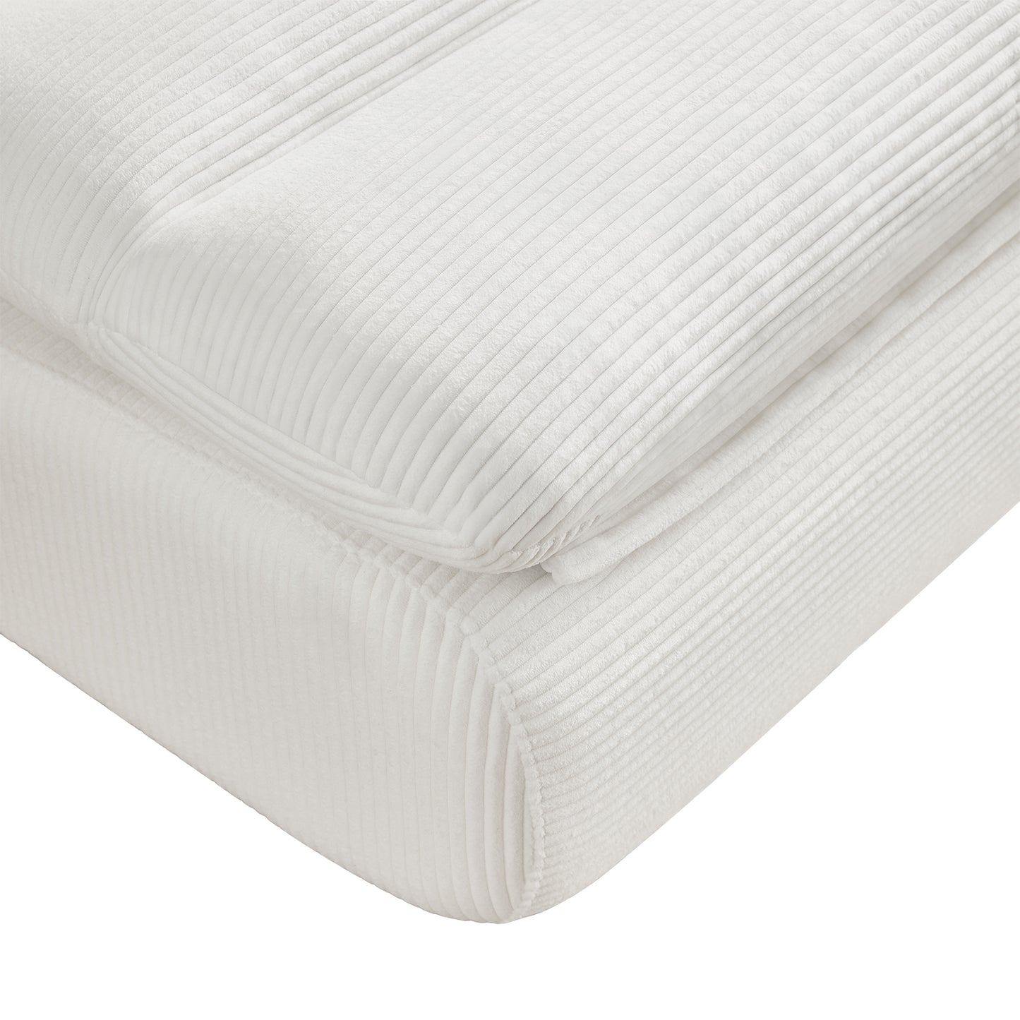 Cozy Corduroy Recliner Modern Compressed Lounge Chair with Ottoman