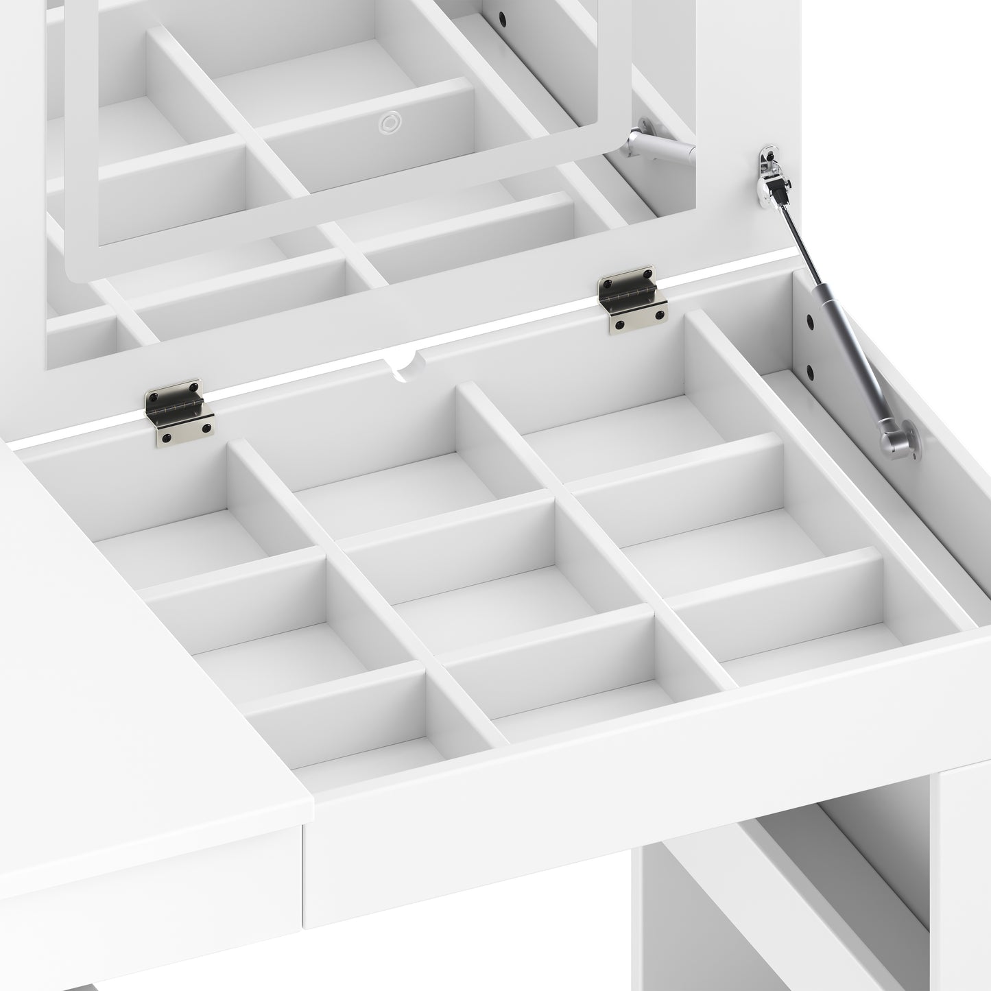 Vanity Desk with Mirror and Lights: Makeup Vanity with Flip - Top, 7 Drawers, 9 Compartments & 3 Shelves