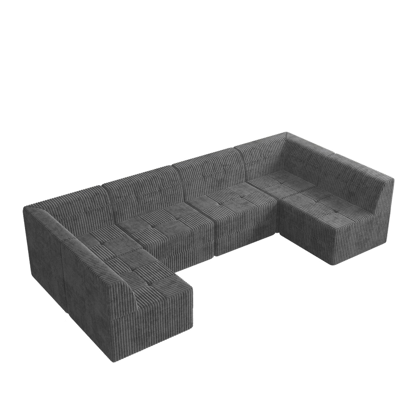 L Shape And U Shape DIY Compressed Modular Sectional Sofa