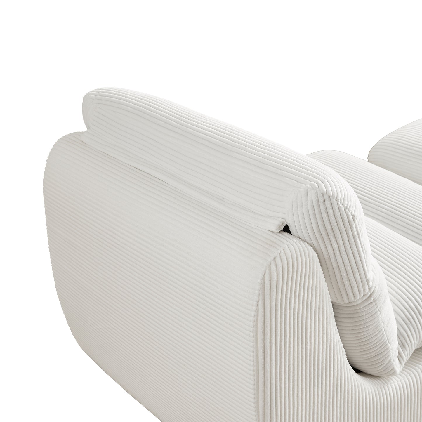 Cozy Corduroy Recliner Modern Compressed Lounge Chair with Ottoman