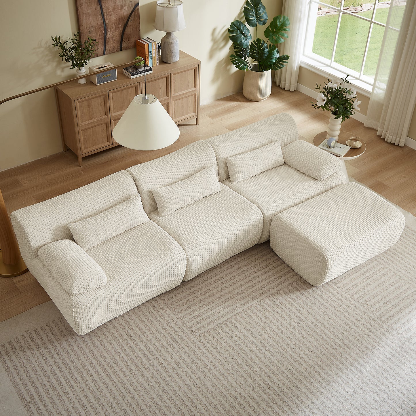 Loveseat /L shape Sofa, Cloud Boneless Couches for Living Room, Modern Modular Sectional Sofa