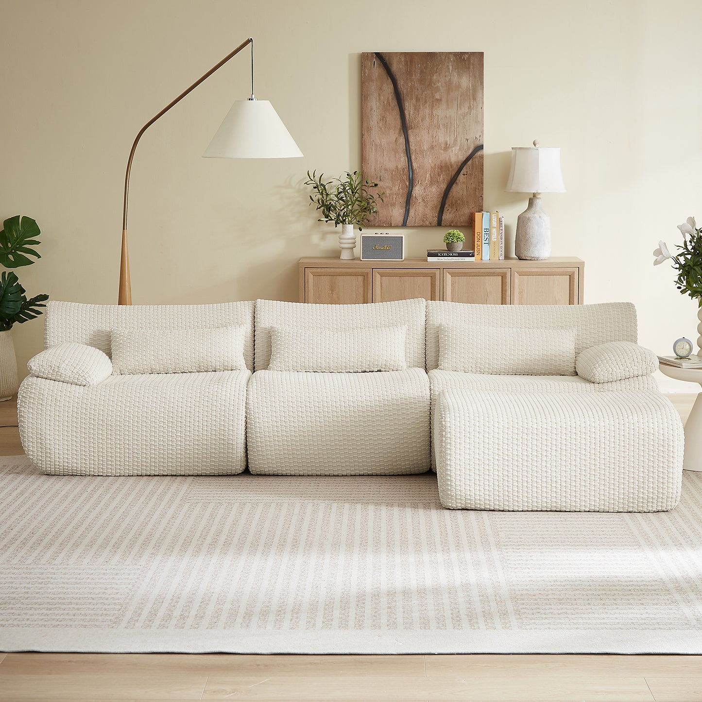 Loveseat /L shape Sofa, Cloud Boneless Couches for Living Room, Modern Modular Sectional Sofa