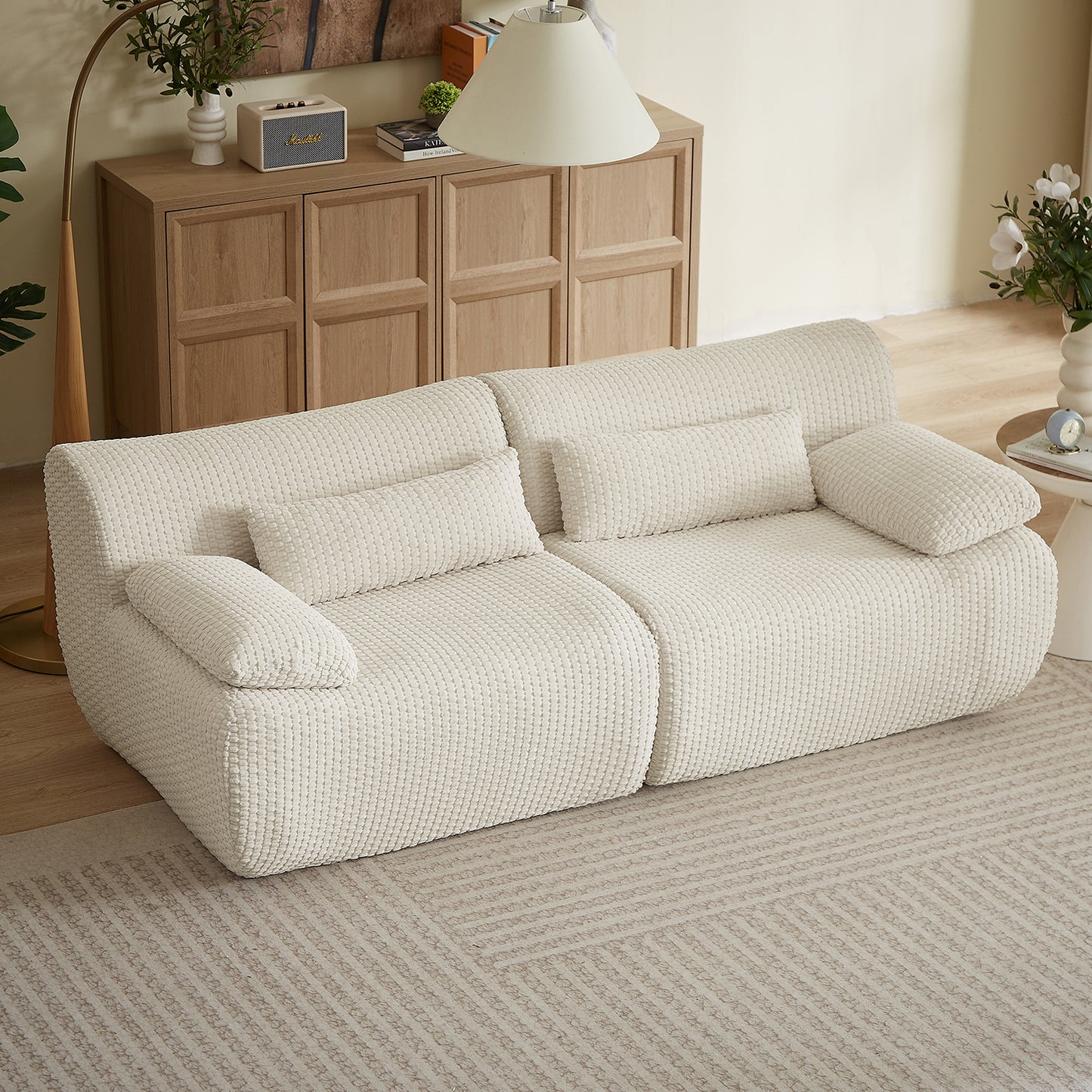Loveseat /L shape Sofa, Cloud Boneless Couches for Living Room, Modern Modular Sectional Sofa