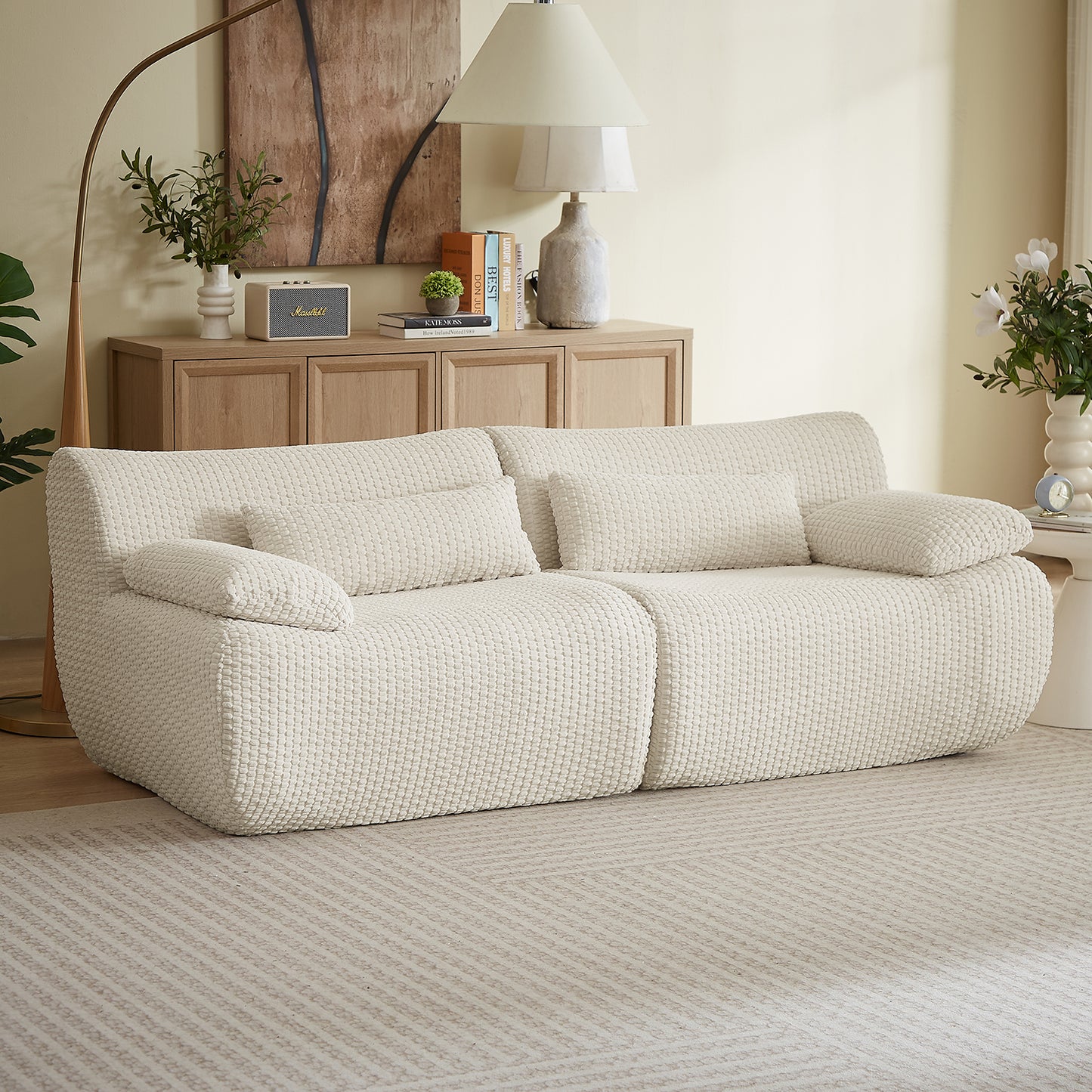 Loveseat /L shape Sofa, Cloud Boneless Couches for Living Room, Modern Modular Sectional Sofa