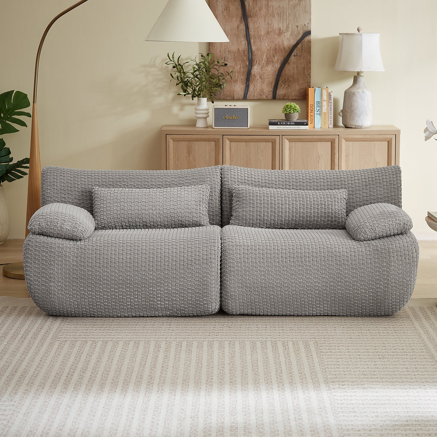 Loveseat /L shape Sofa, Cloud Boneless Couches for Living Room, Modern Modular Sectional Sofa