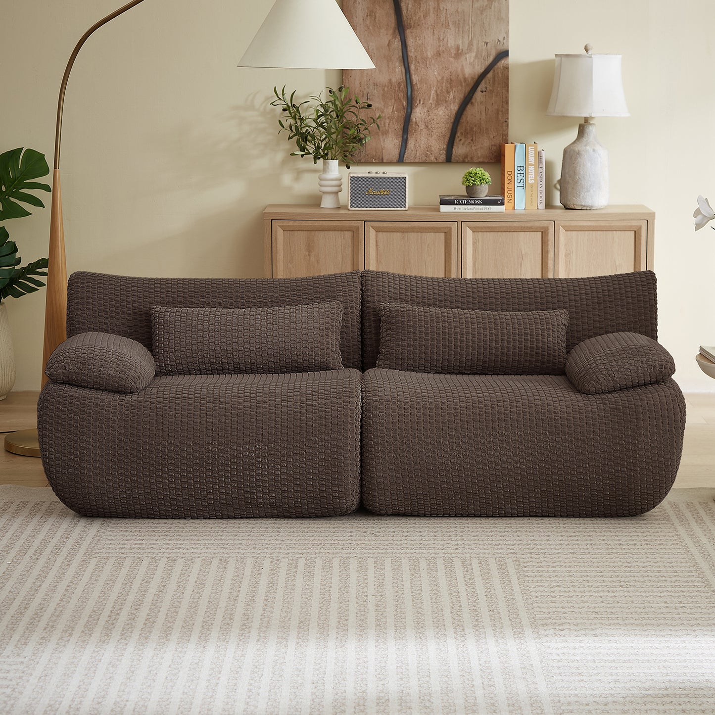 Loveseat /L shape Sofa, Cloud Boneless Couches for Living Room, Modern Modular Sectional Sofa