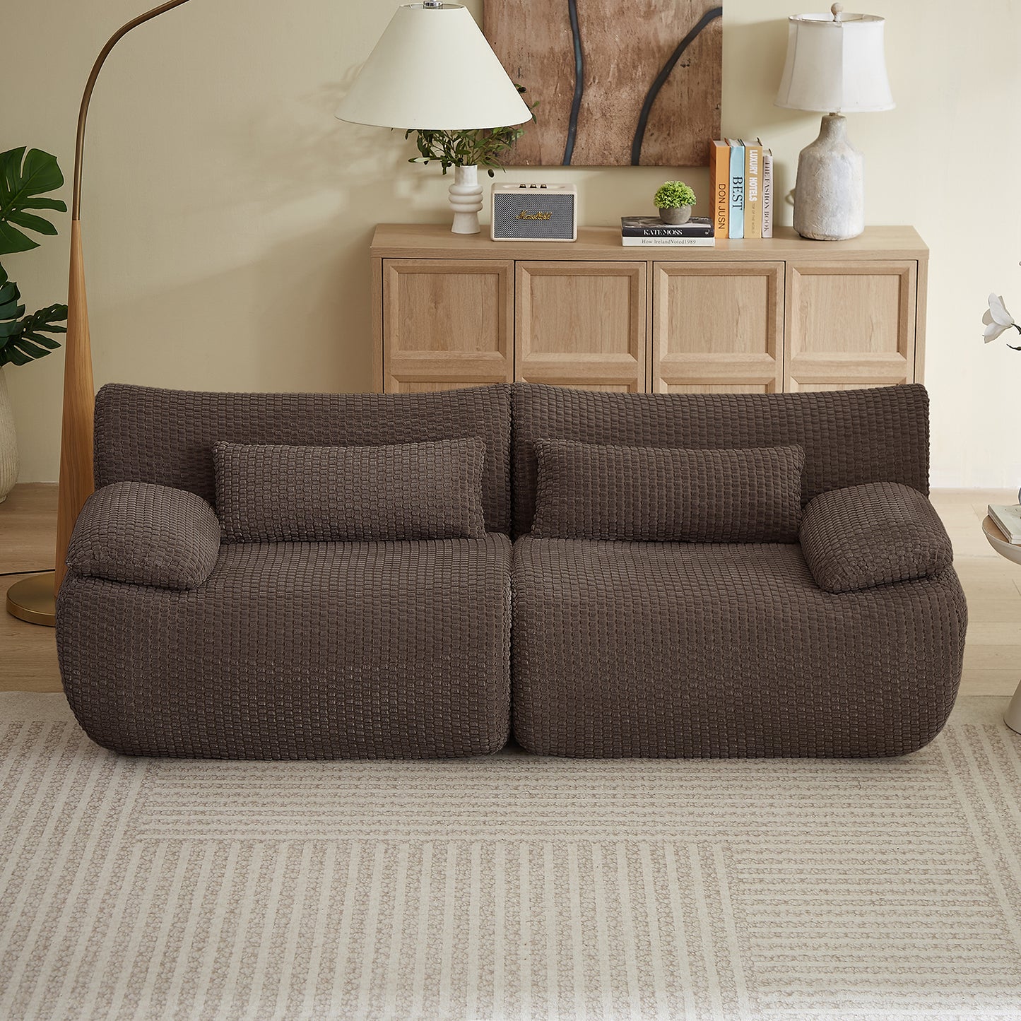 Loveseat /L shape Sofa, Cloud Boneless Couches for Living Room, Modern Modular Sectional Sofa