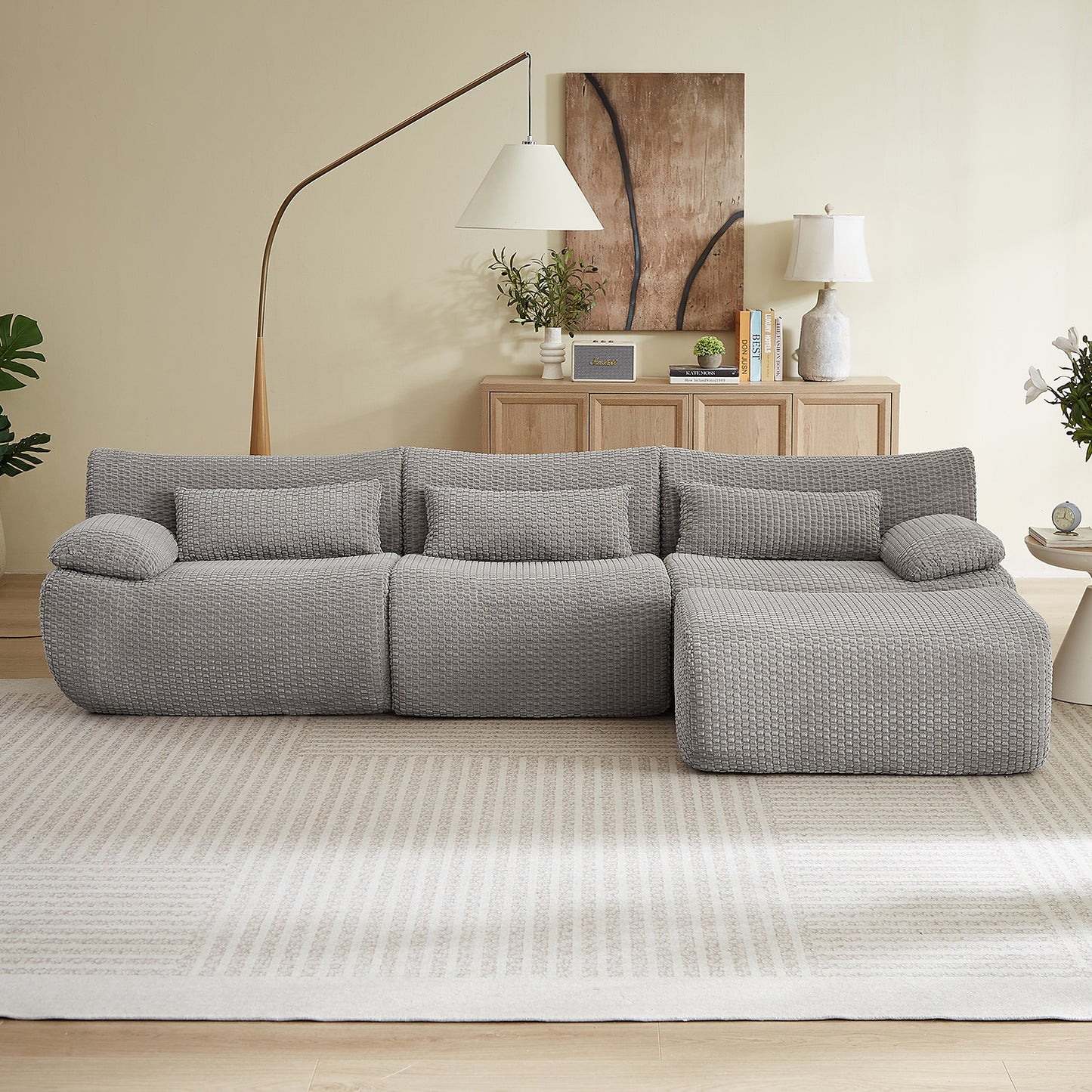 Loveseat /L shape Sofa, Cloud Boneless Couches for Living Room, Modern Modular Sectional Sofa