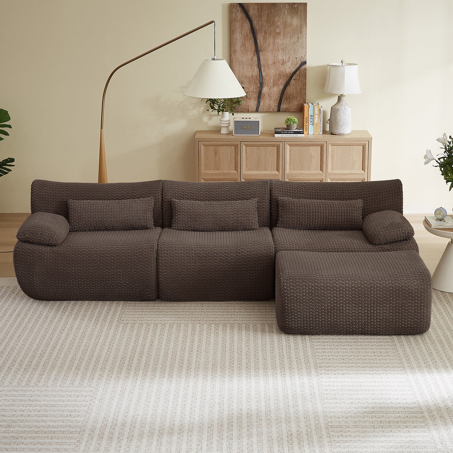 Loveseat /L shape Sofa, Cloud Boneless Couches for Living Room, Modern Modular Sectional Sofa