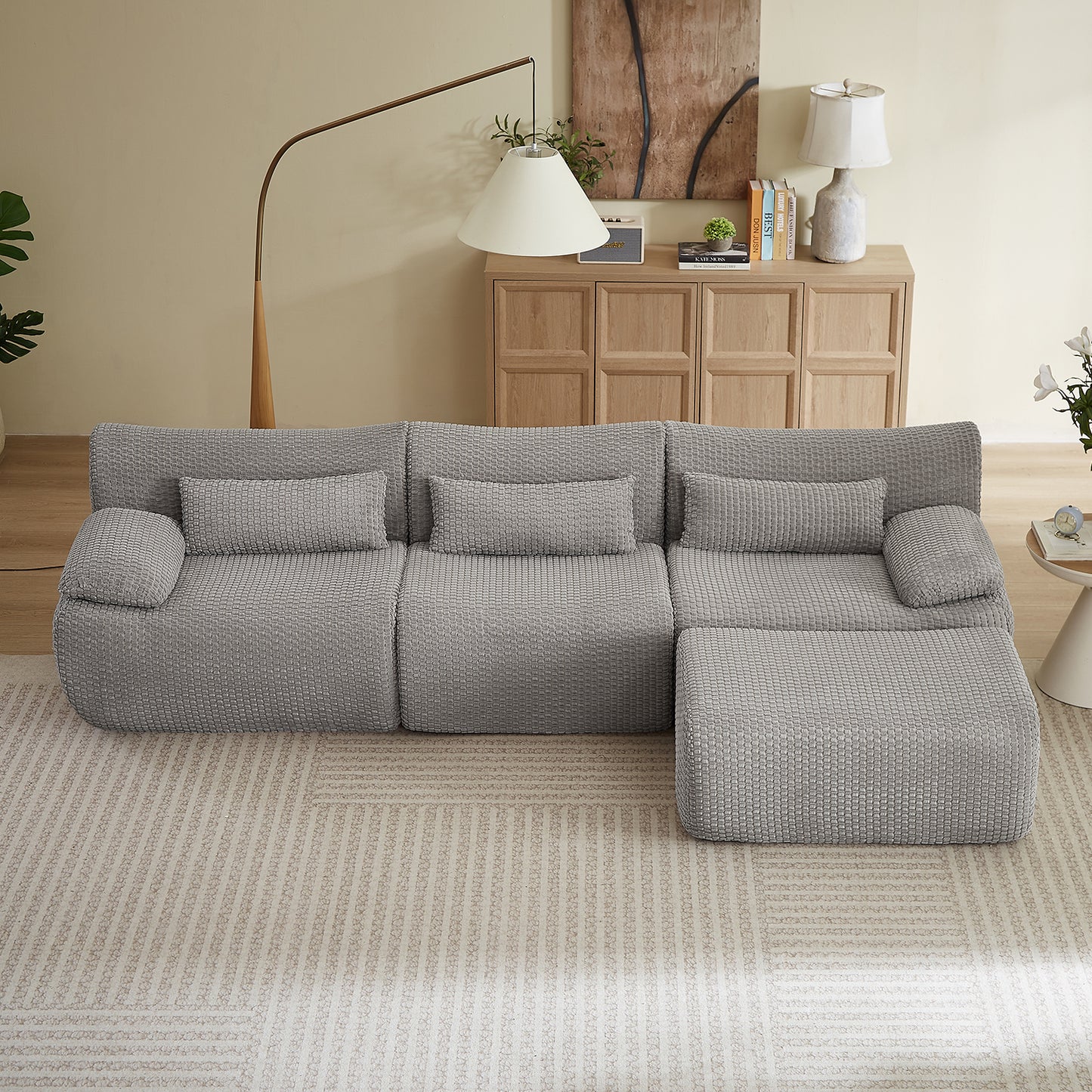 Loveseat /L shape Sofa, Cloud Boneless Couches for Living Room, Modern Modular Sectional Sofa